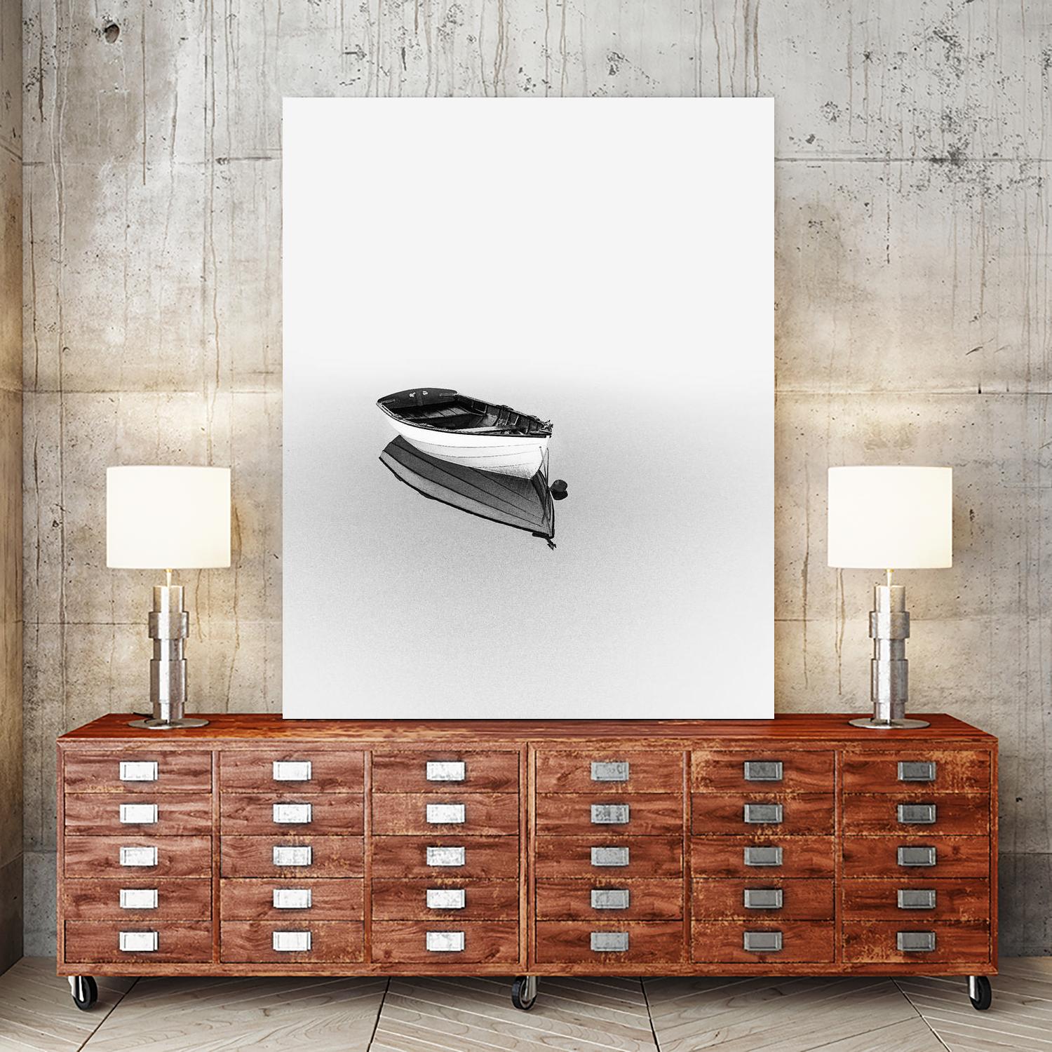 Solemn by Design Fabrikken on GIANT ART - black,white coastal, landscapes, photography, boats, waterways