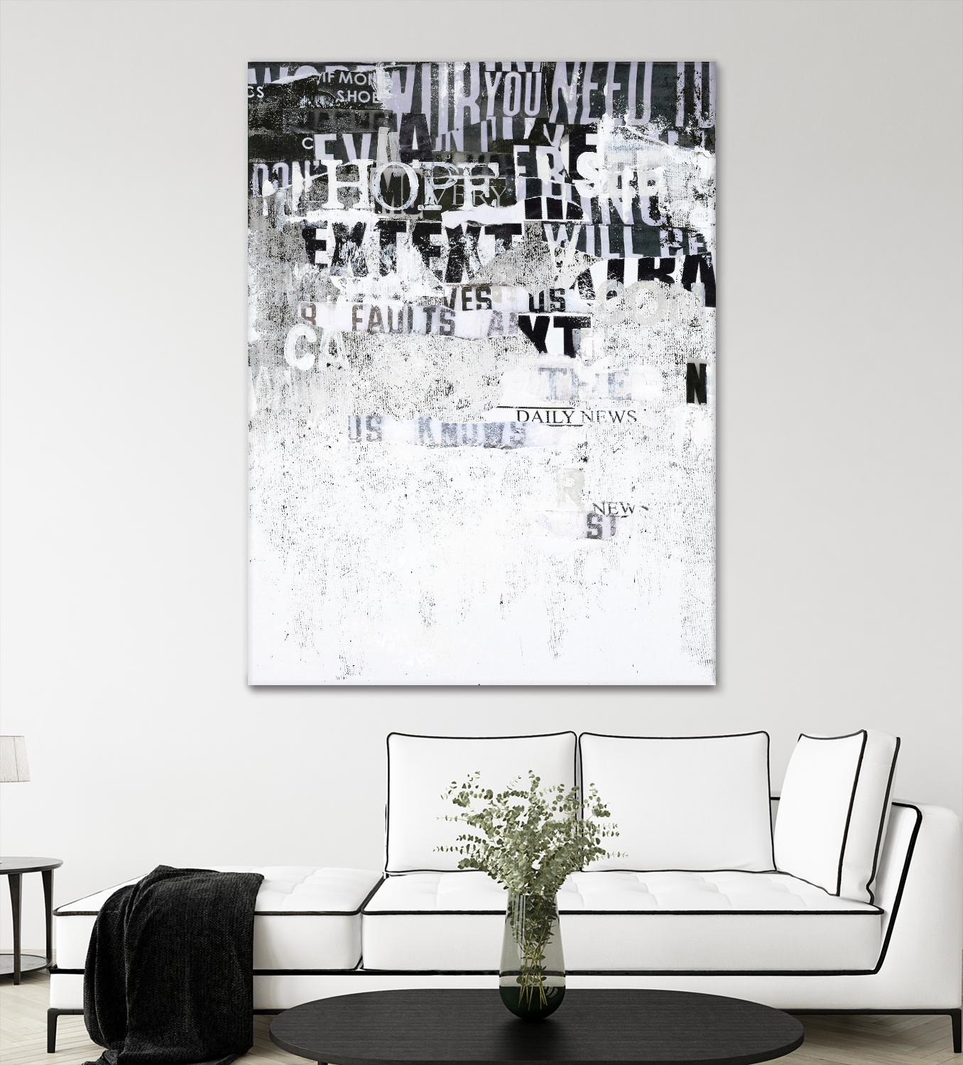 Hope by Design Fabrikken on GIANT ART - black,white design/type, college