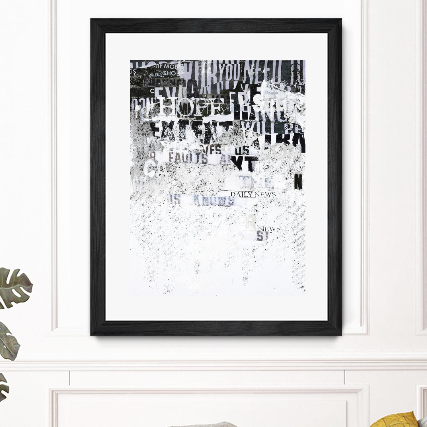 Hope by Design Fabrikken on GIANT ART - black,white design/type, college