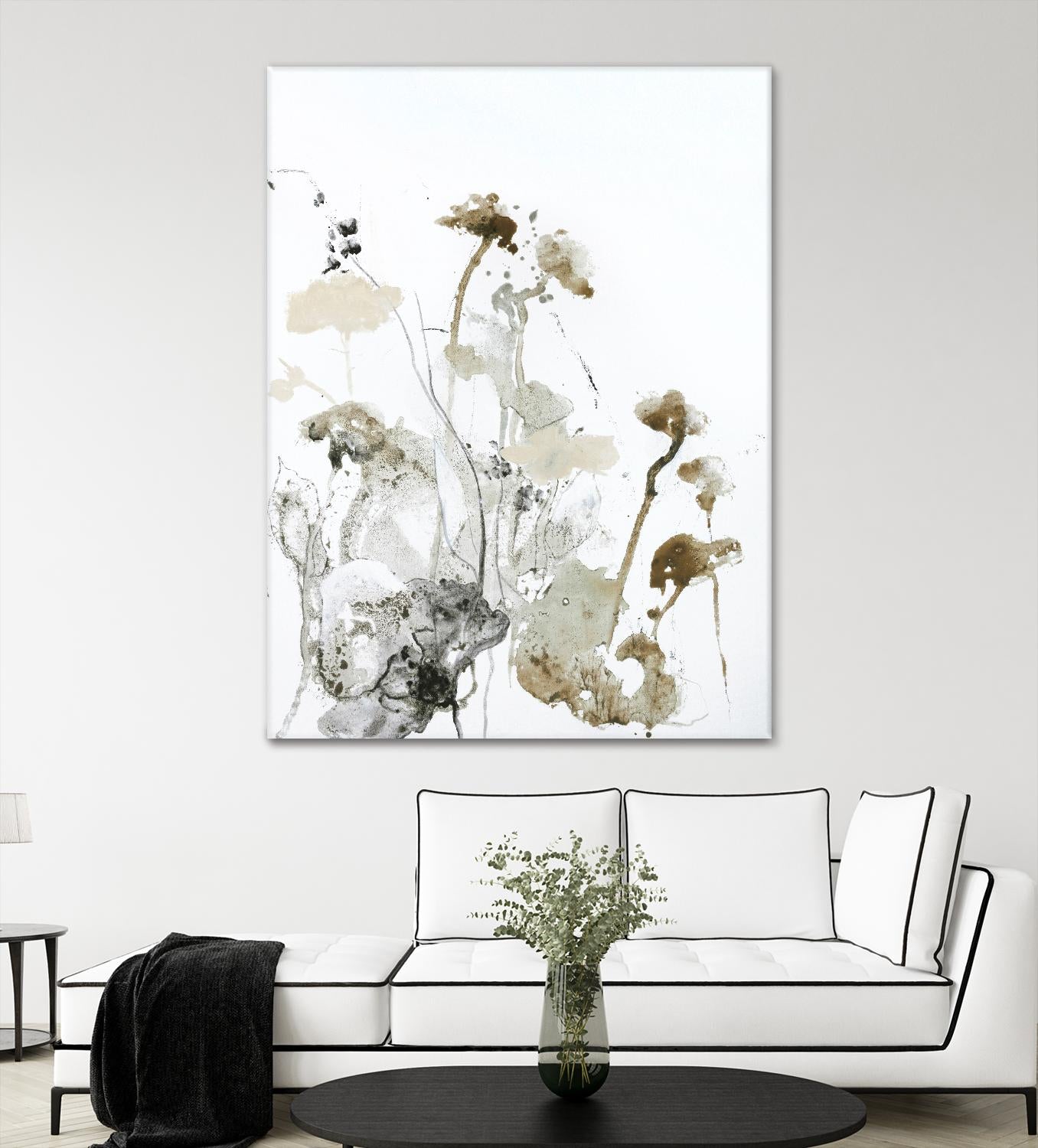 These Days 1 by Design Fabrikken on GIANT ART - black,white contemporary, floral/still life, minimalist