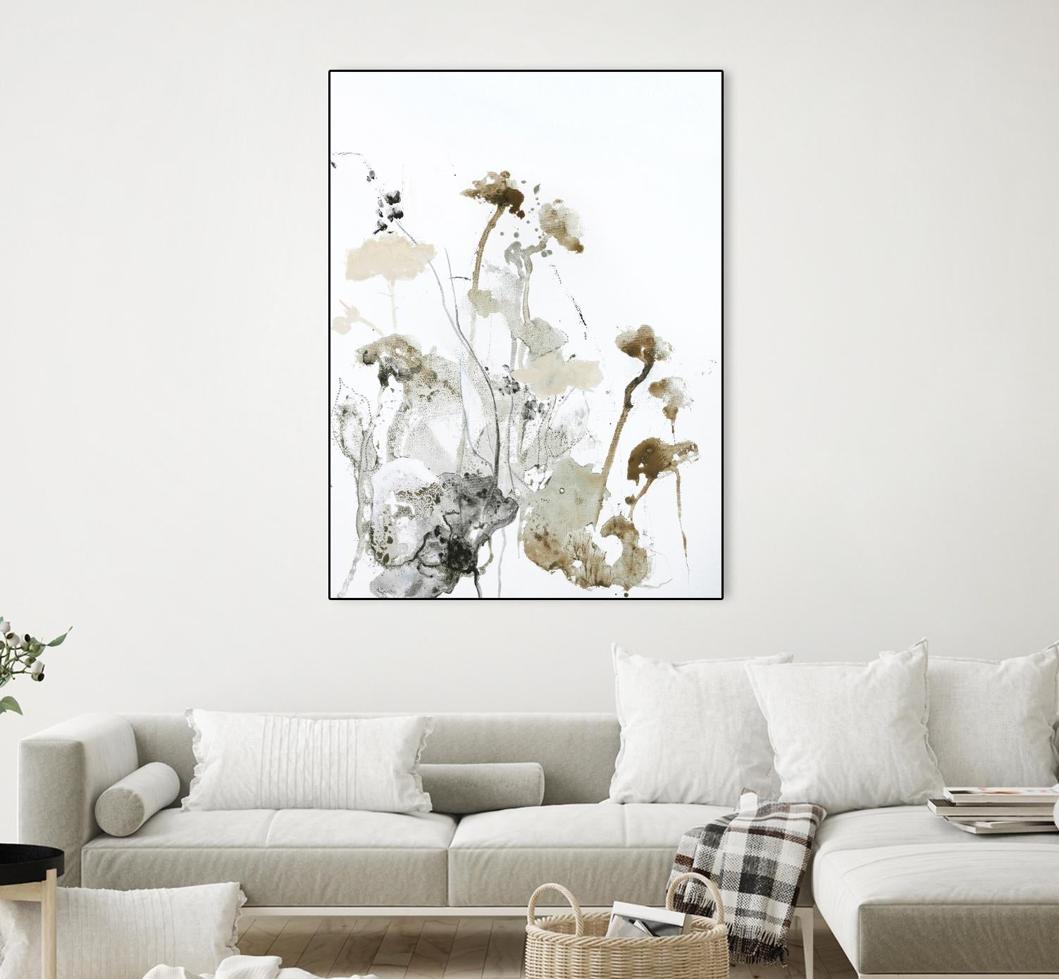 These Days 1 by Design Fabrikken on GIANT ART - black,white contemporary, floral/still life, minimalist