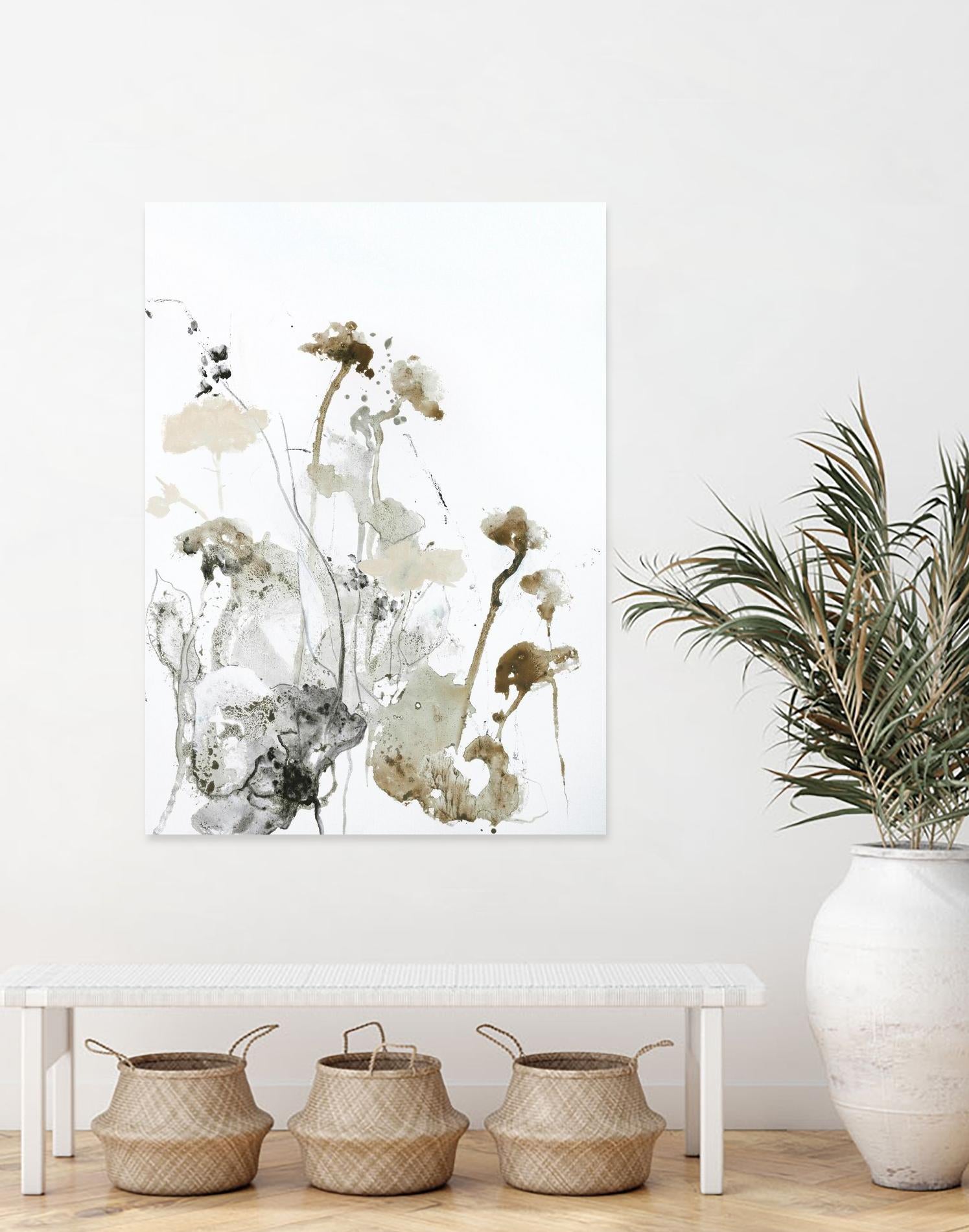 These Days 1 by Design Fabrikken on GIANT ART - black,white contemporary, floral/still life, minimalist