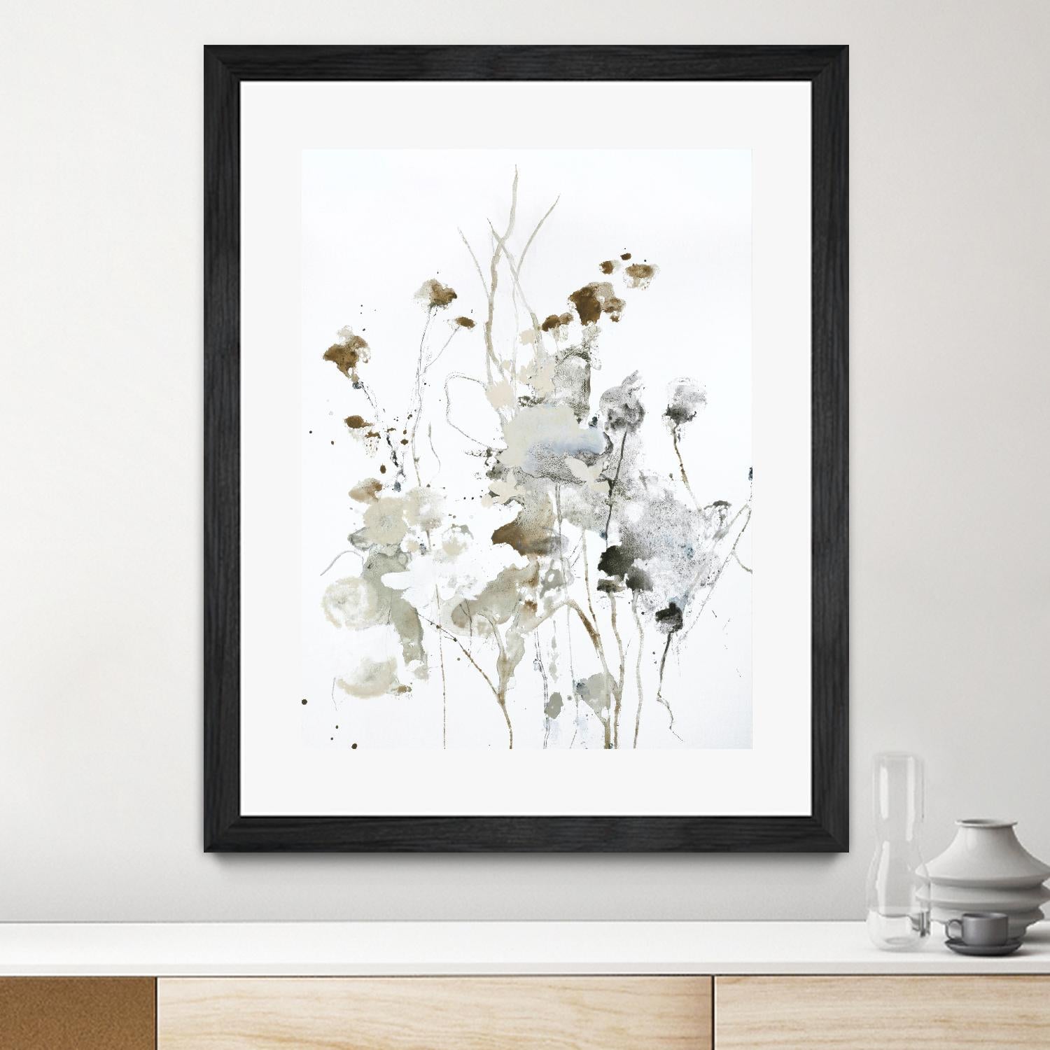These Days 2 by Design Fabrikken on GIANT ART - black,white contemporary, floral/still life, minimalist