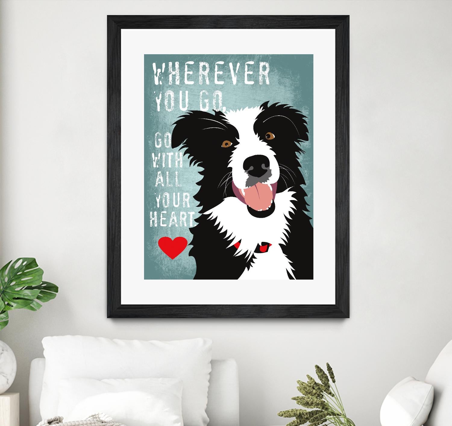 Go with All Your Heart by Ginger Oliphant on GIANT ART - multicolor animals; inspirational