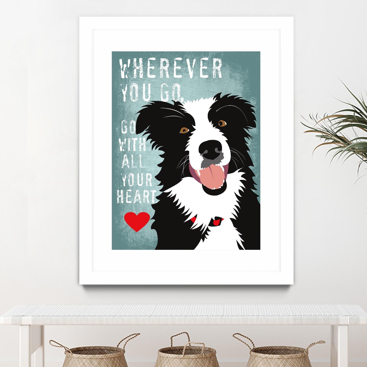 Go with All Your Heart by Ginger Oliphant on GIANT ART - multicolor animals; inspirational