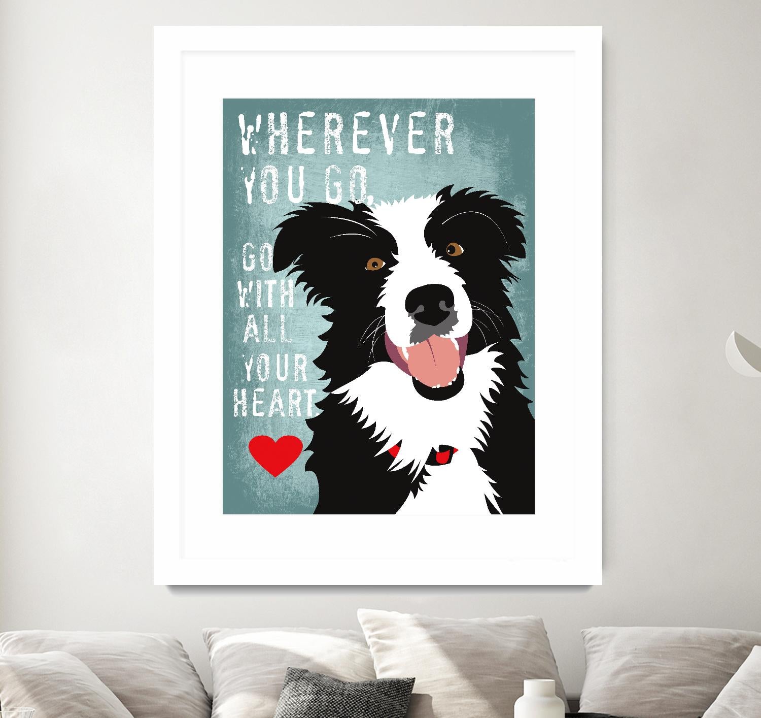 Go with All Your Heart by Ginger Oliphant on GIANT ART - multicolor animals; inspirational