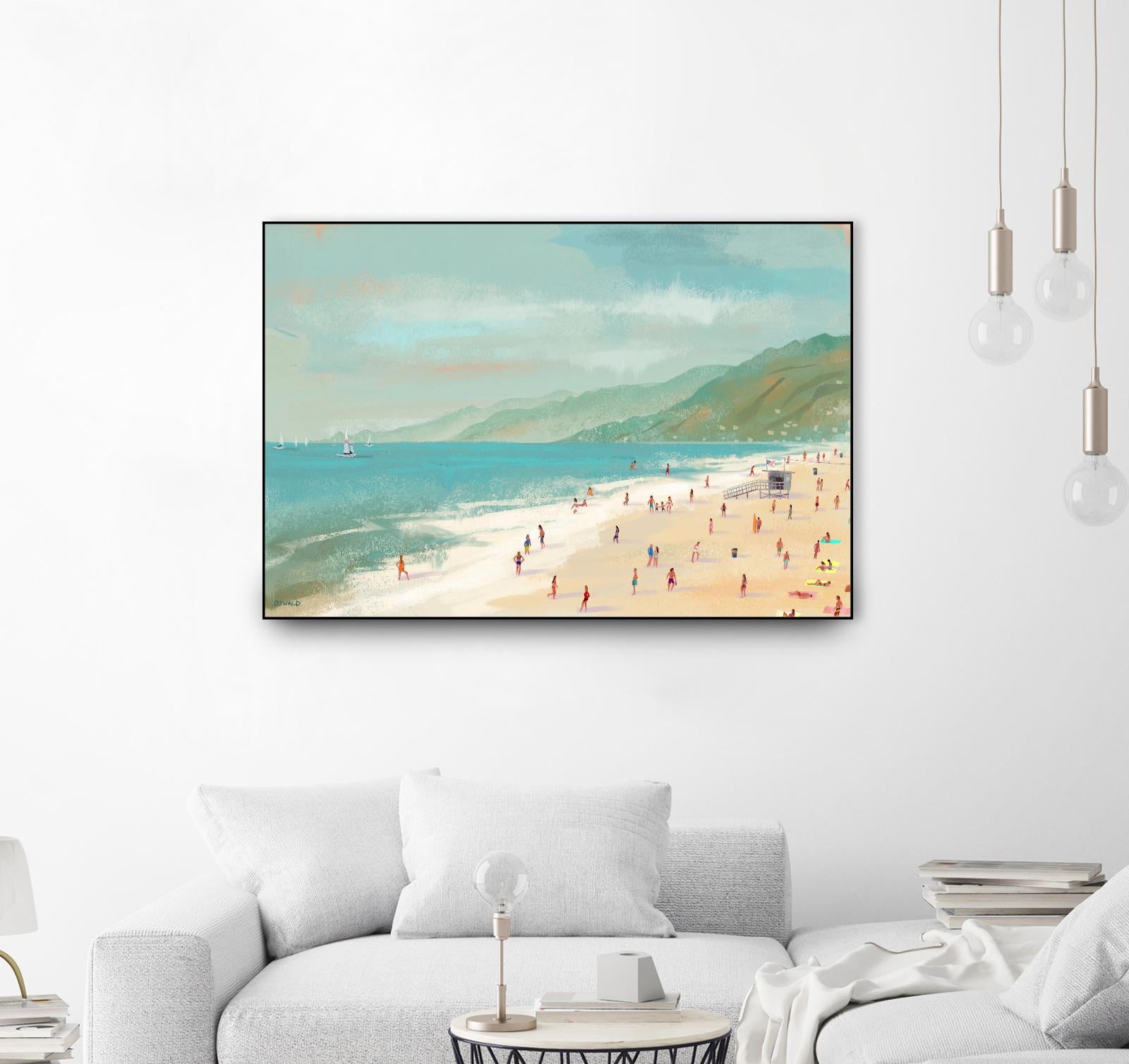 Santa Monica Beach by Pete Oswald on GIANT ART - multicolor coastal; landscapes