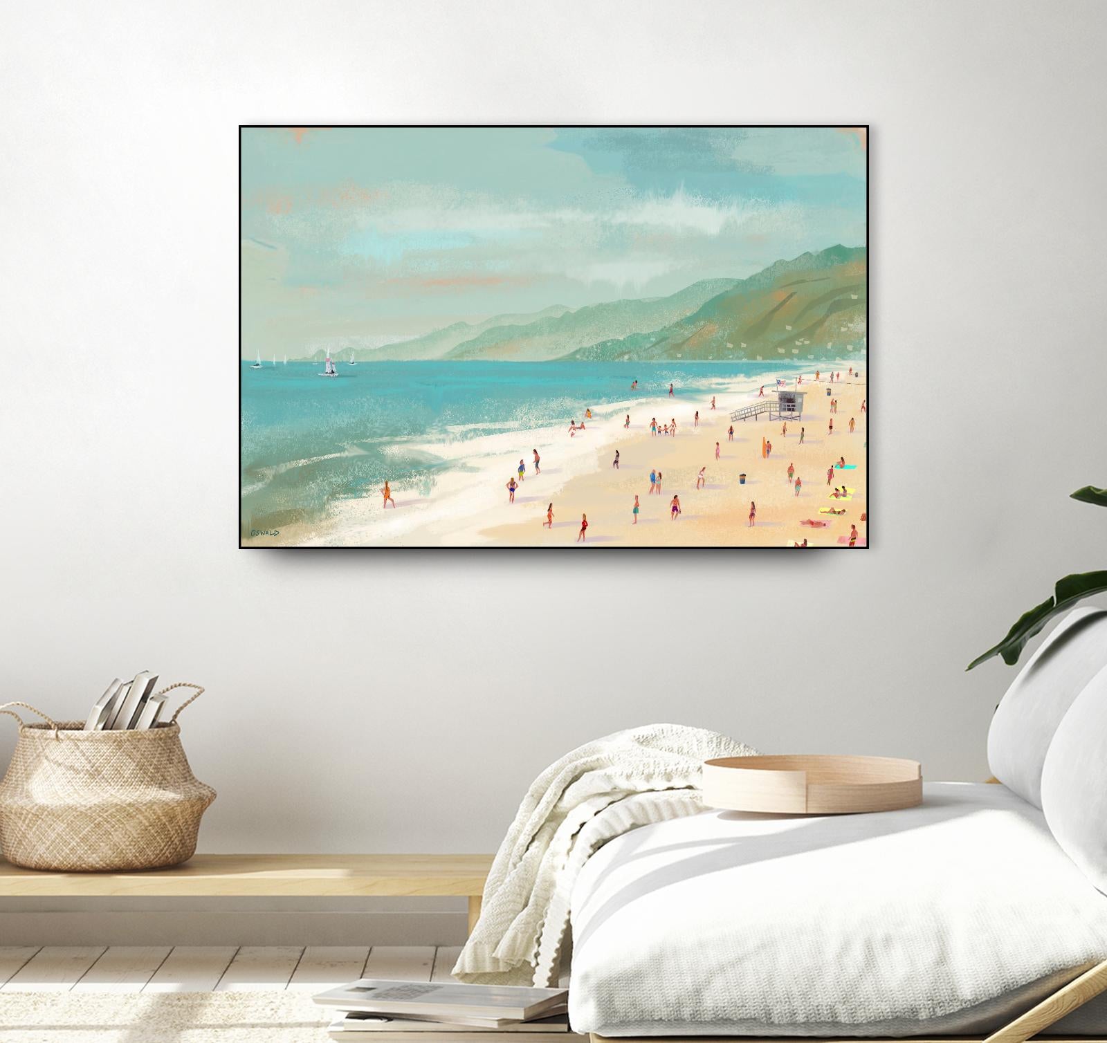 Santa Monica Beach by Pete Oswald on GIANT ART - multicolor coastal; landscapes