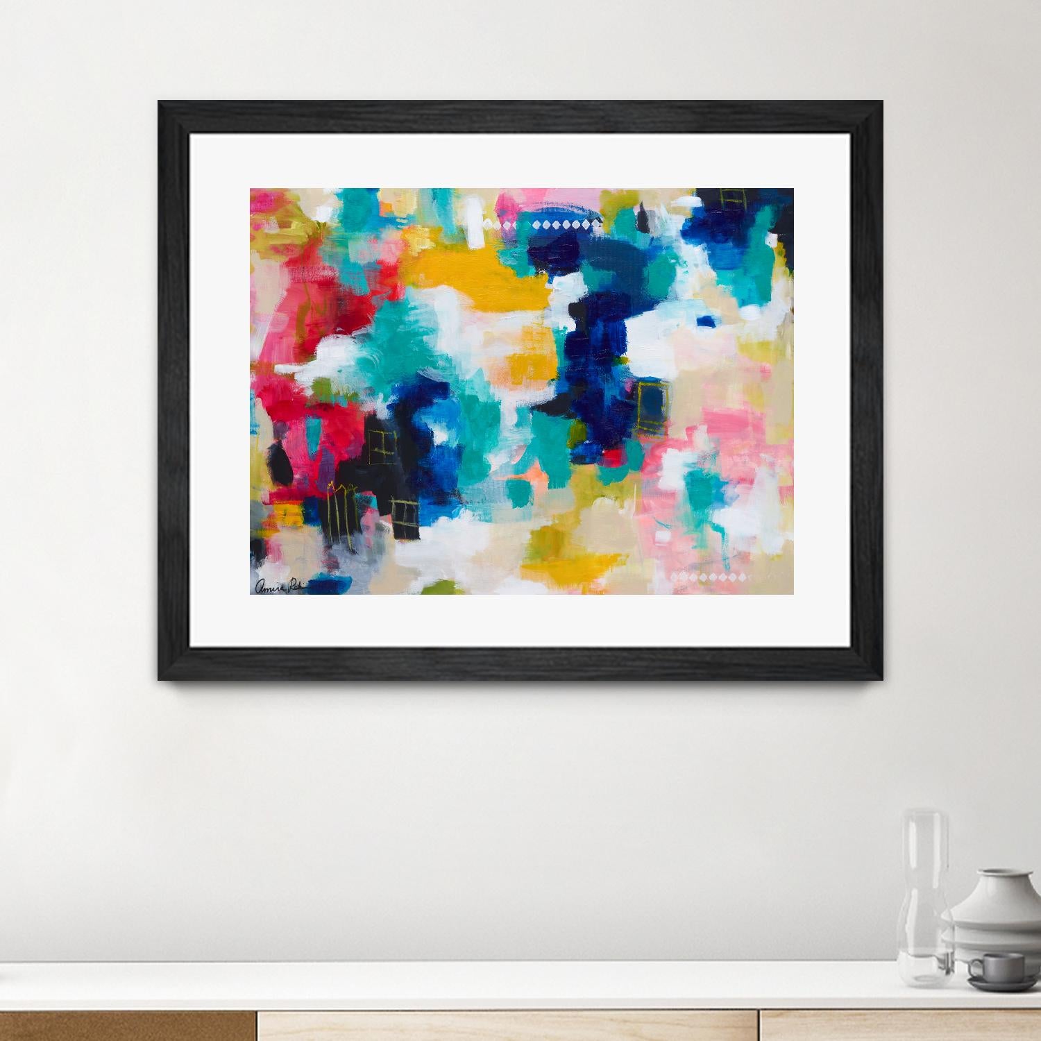 House with a Picket Fence by Amira Rahim on GIANT ART - pink abstract