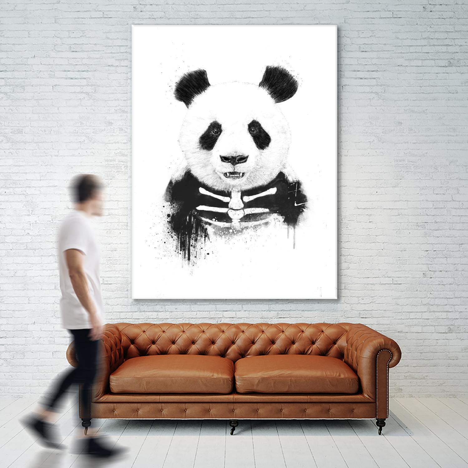 Zombie Panda by Balazs Solti on GIANT ART - white animals