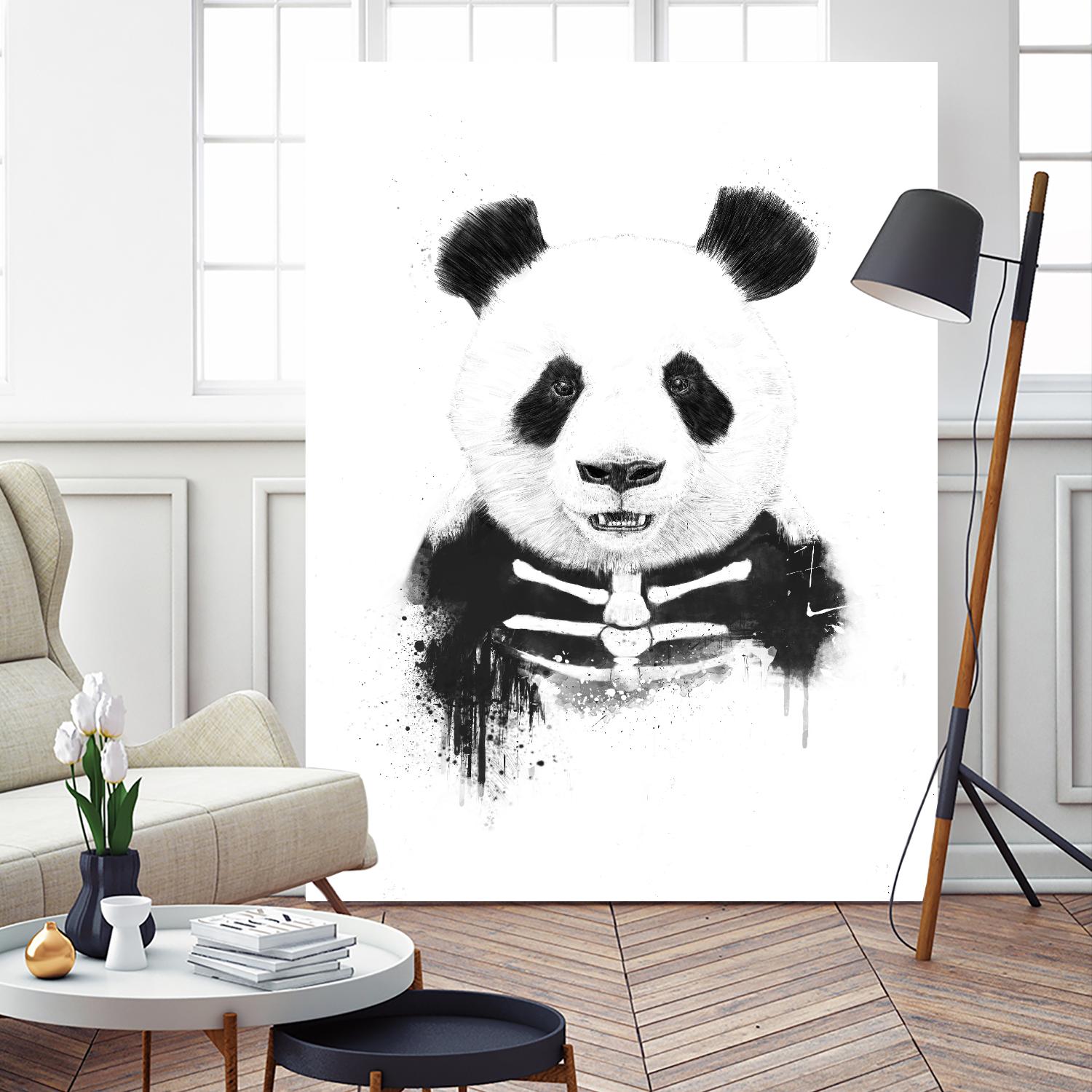 Zombie Panda by Balazs Solti on GIANT ART - white animals