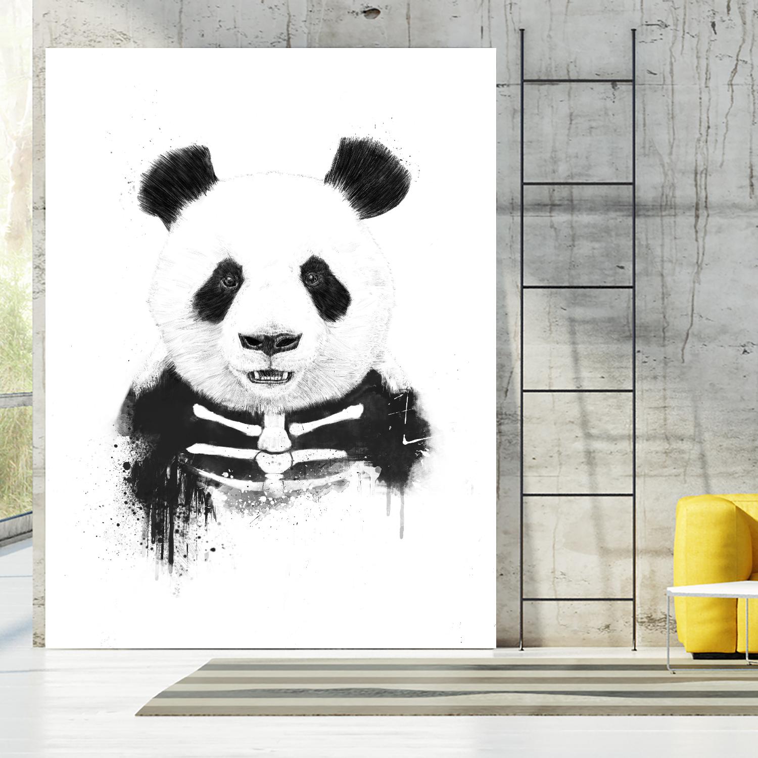 Zombie Panda by Balazs Solti on GIANT ART - white animals