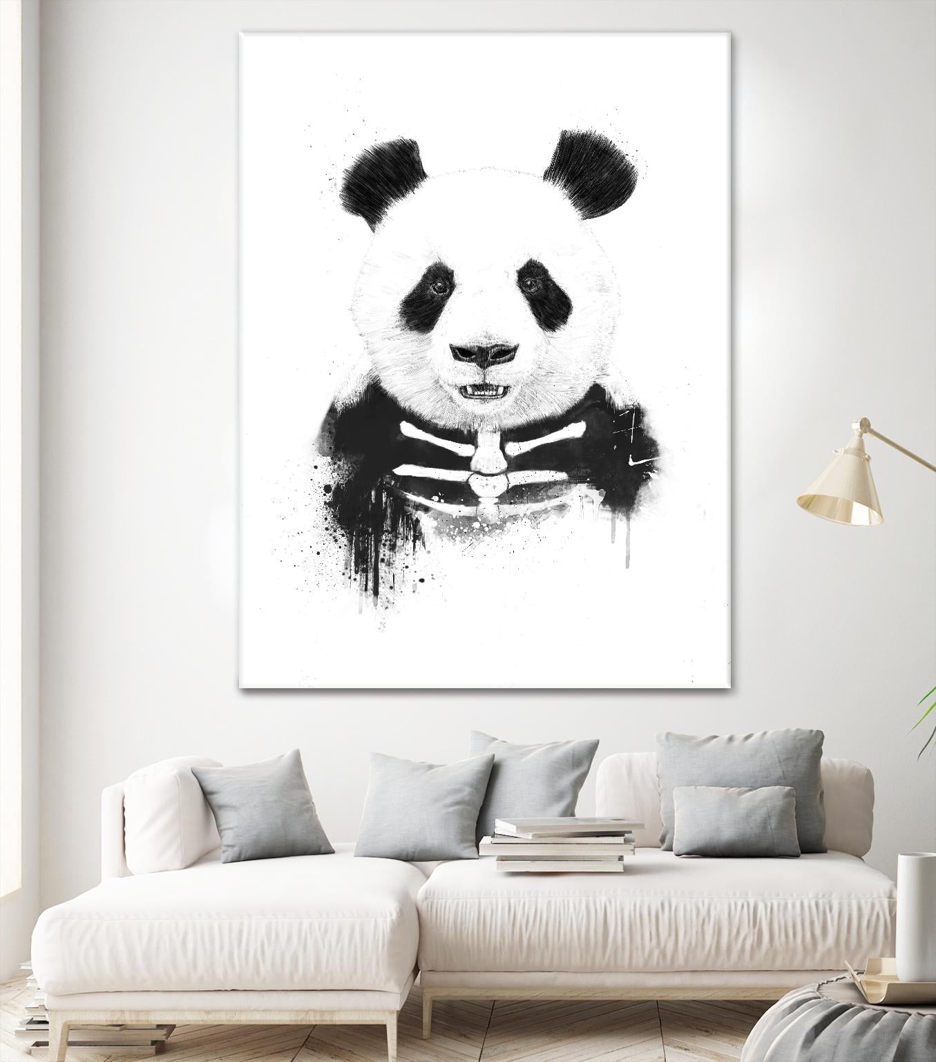 Zombie Panda by Balazs Solti on GIANT ART - white animals