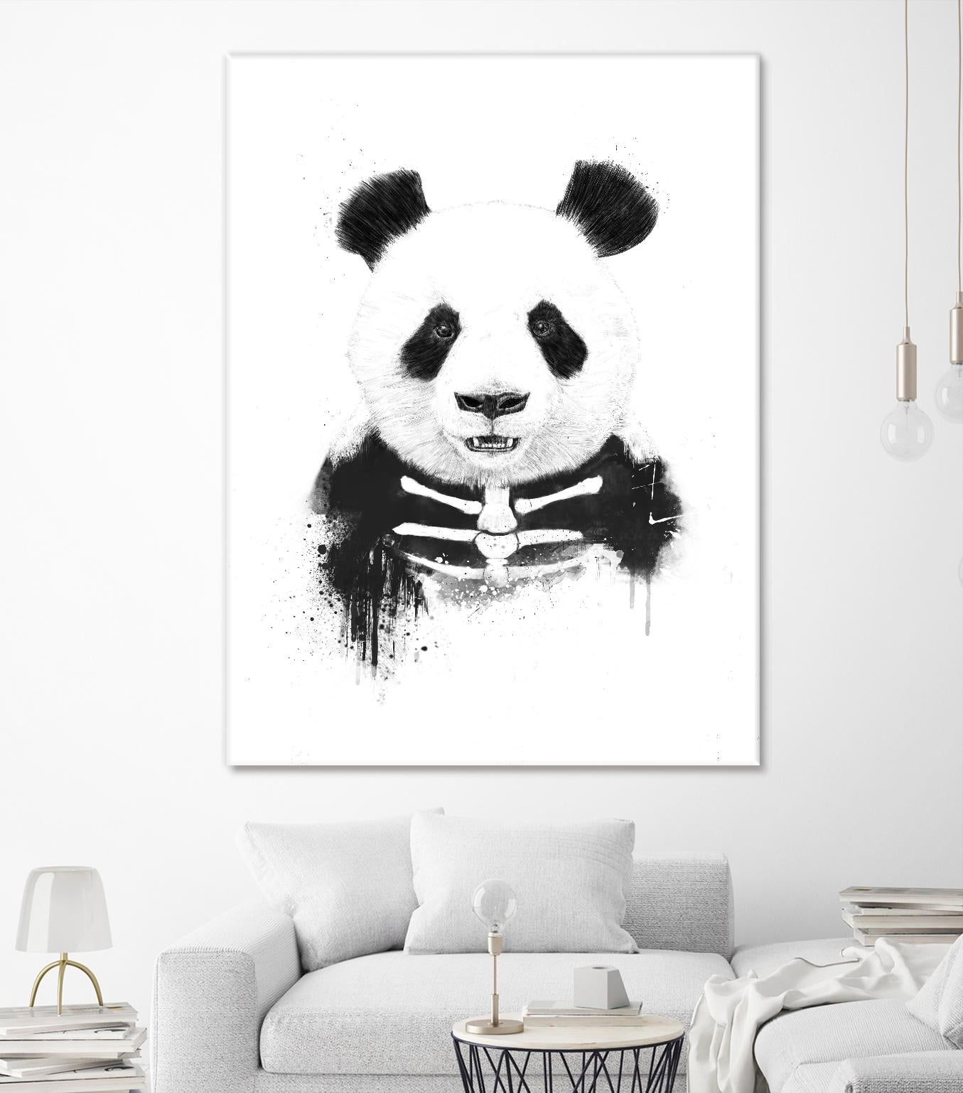 Zombie Panda by Balazs Solti on GIANT ART - white animals
