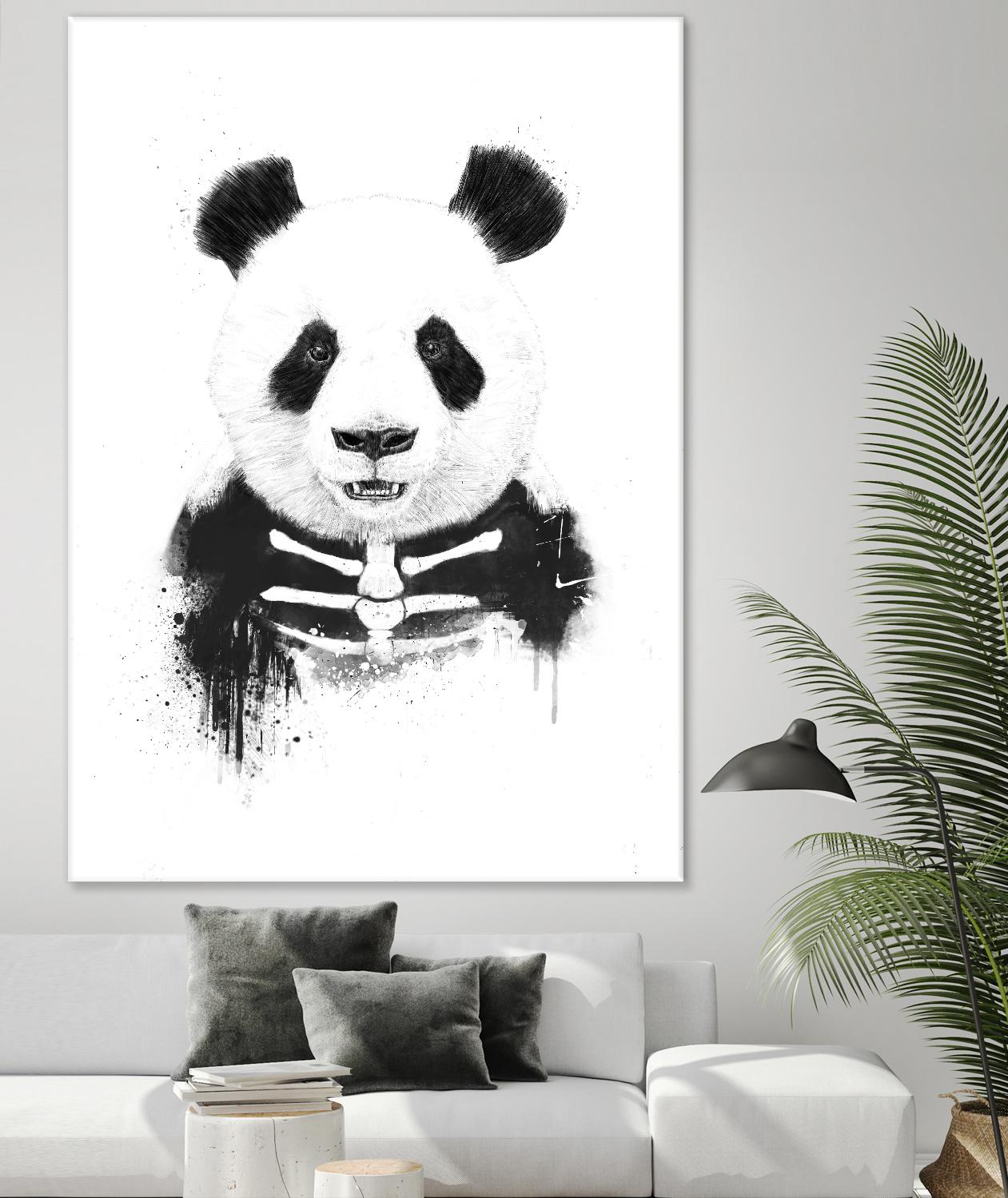 Zombie Panda by Balazs Solti on GIANT ART - white animals