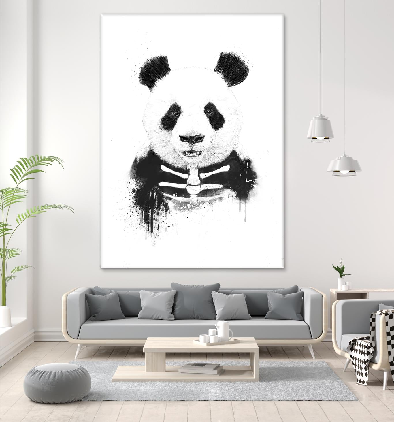 Zombie Panda by Balazs Solti on GIANT ART - white animals