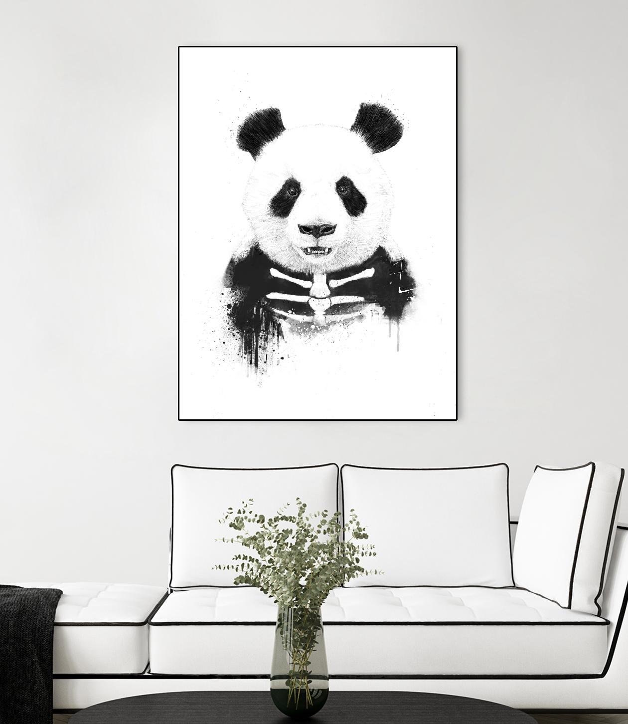 Zombie Panda by Balazs Solti on GIANT ART - white animals