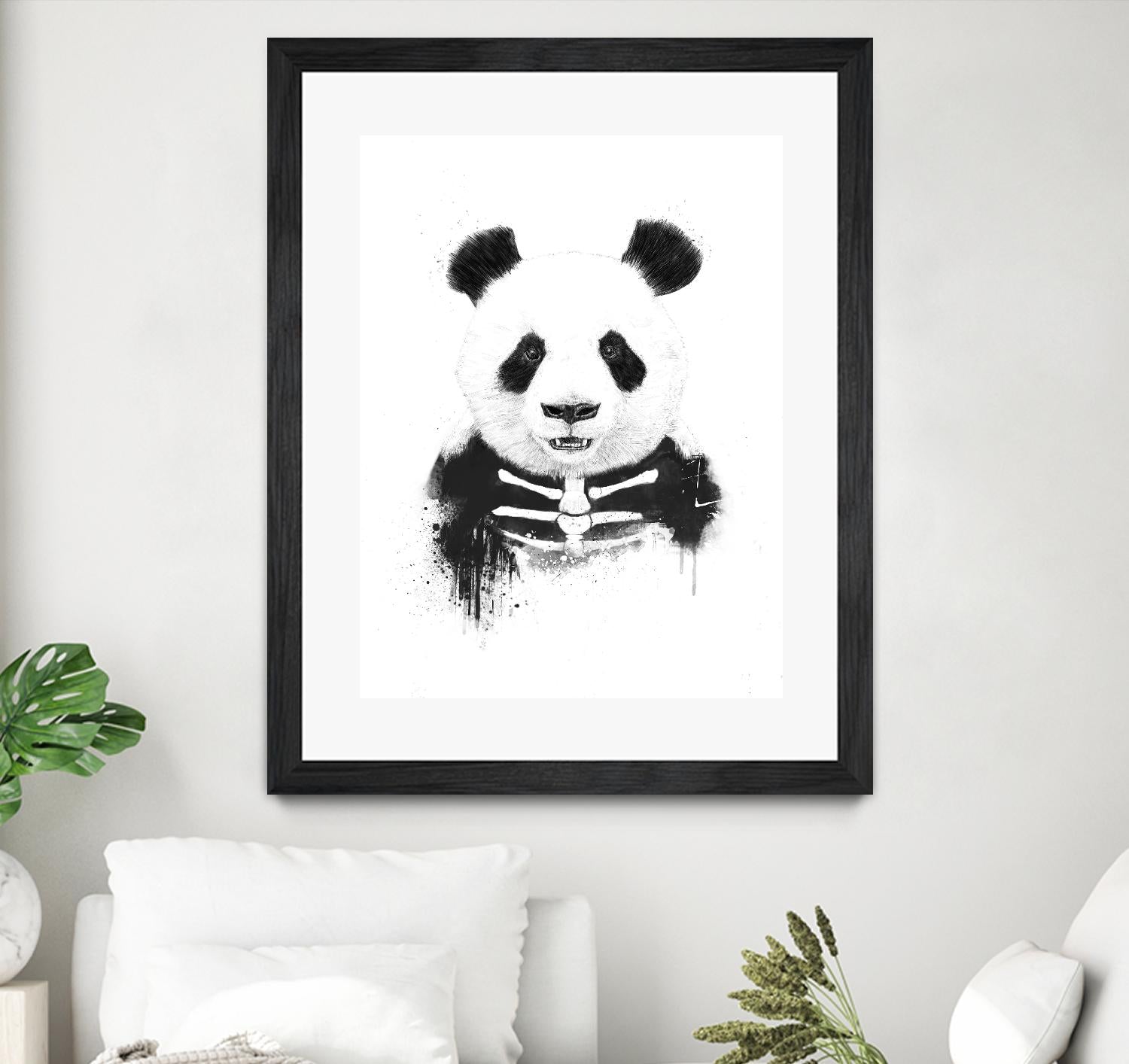 Zombie Panda by Balazs Solti on GIANT ART - white animals
