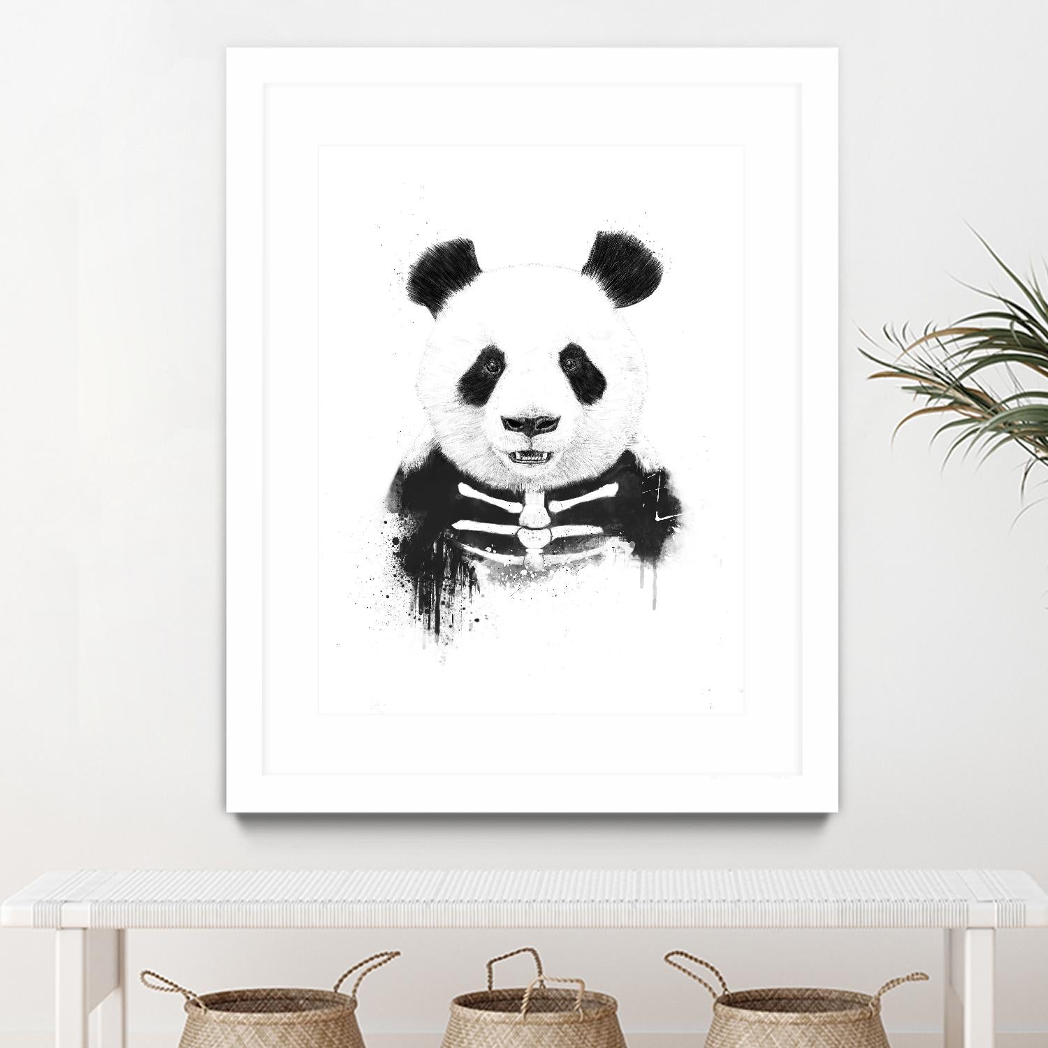 Zombie Panda by Balazs Solti on GIANT ART - white animals