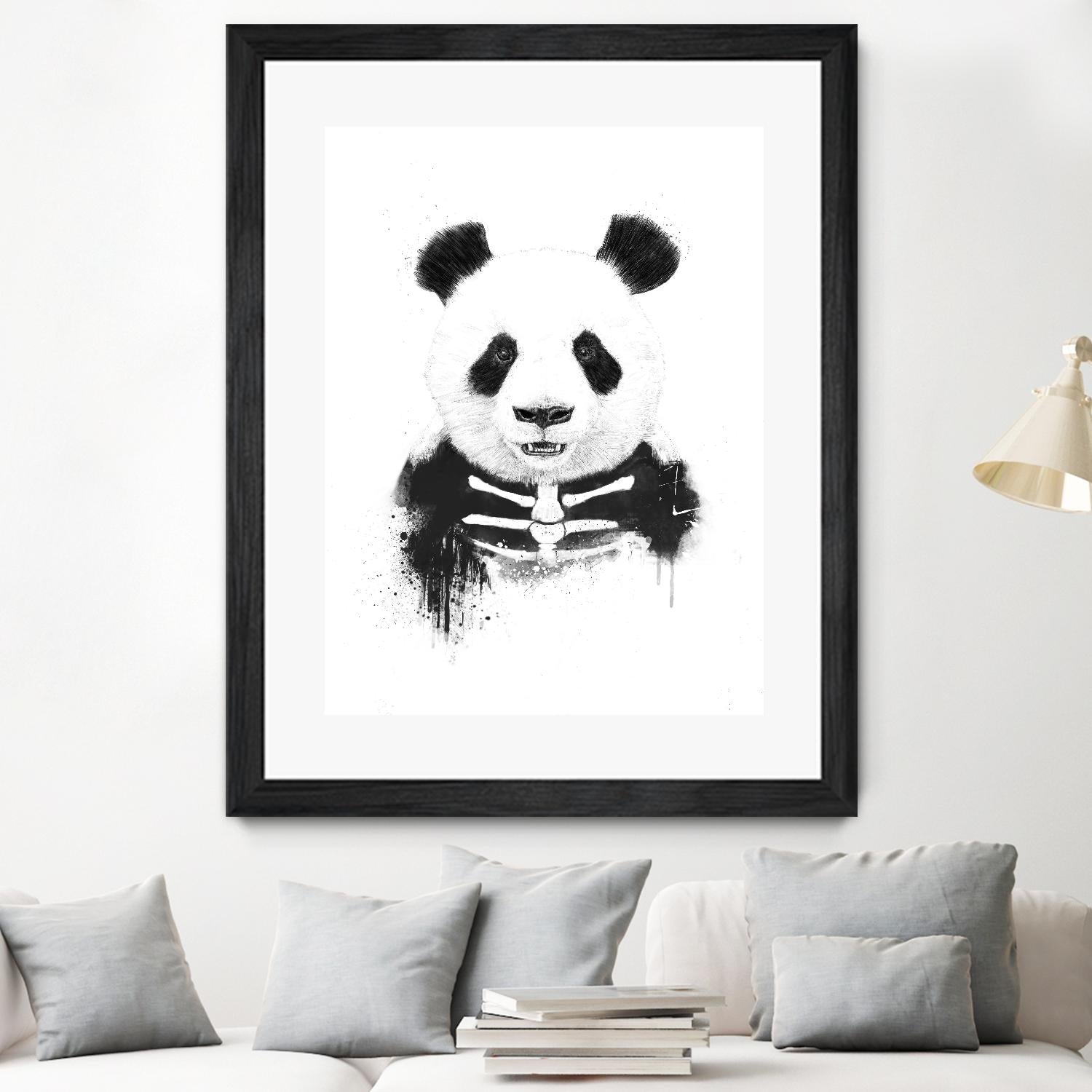 Zombie Panda by Balazs Solti on GIANT ART - white animals