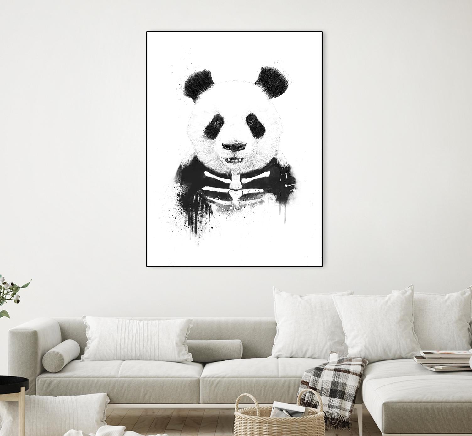 Zombie Panda by Balazs Solti on GIANT ART - white animals