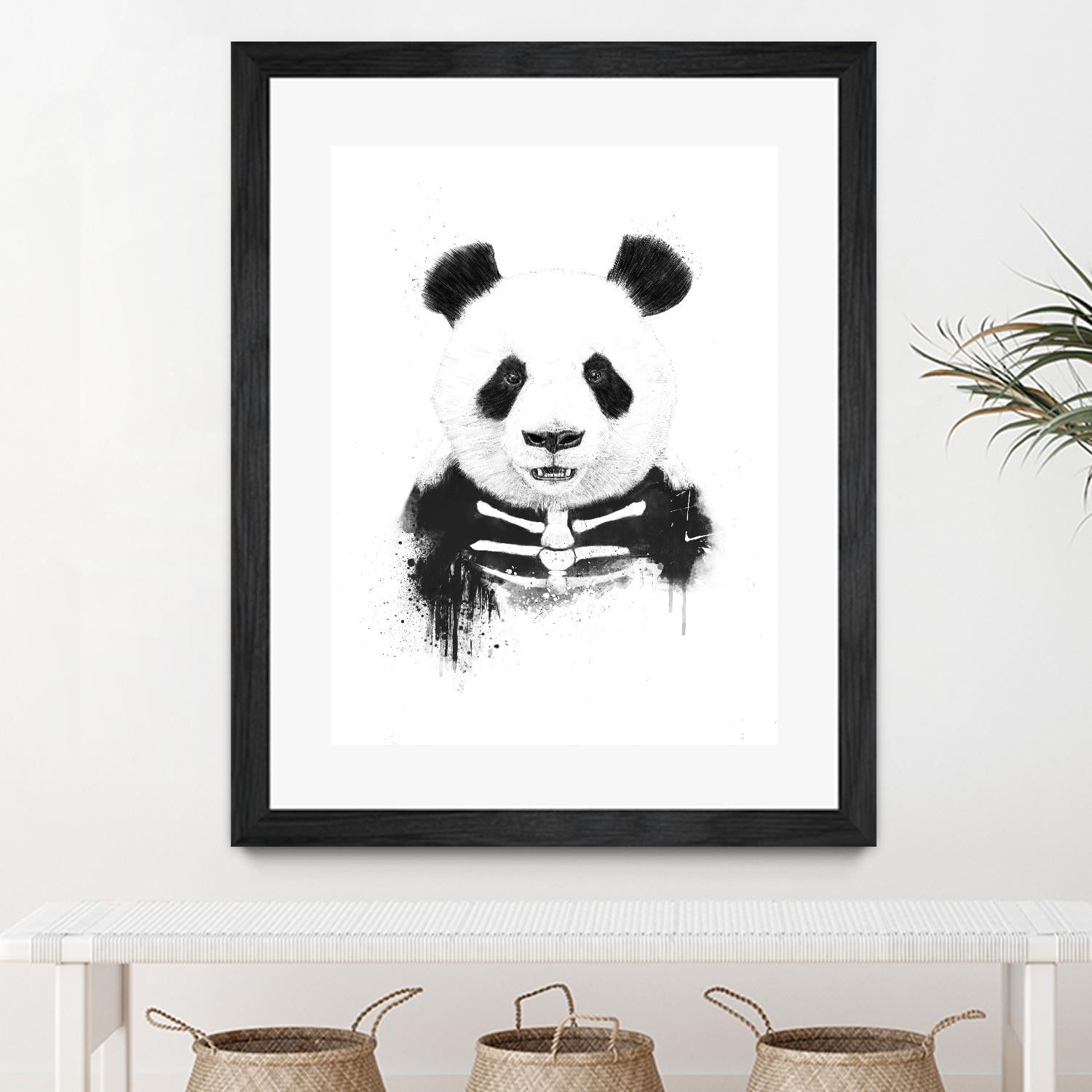 Zombie Panda by Balazs Solti on GIANT ART - white animals
