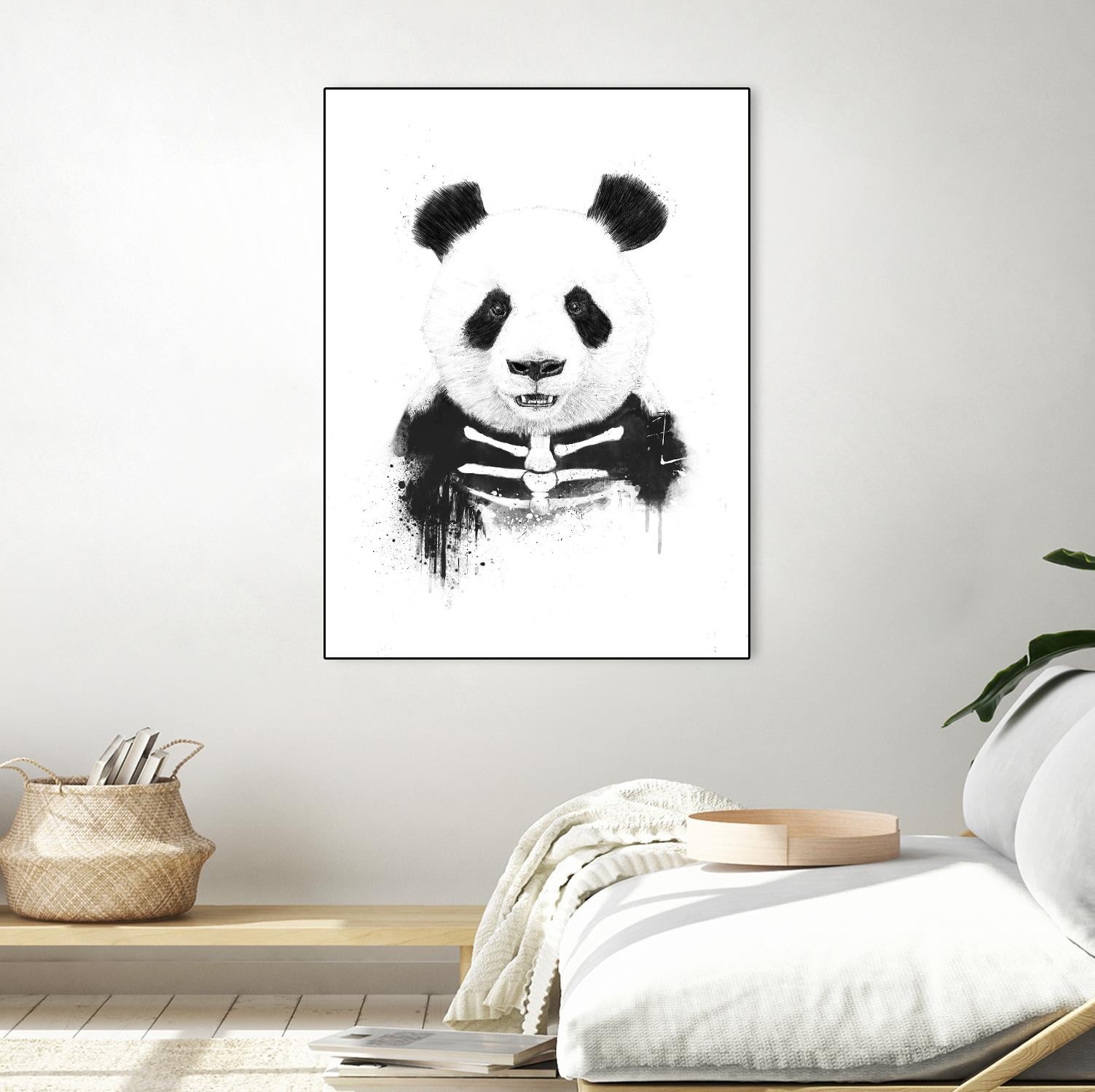 Zombie Panda by Balazs Solti on GIANT ART - white animals