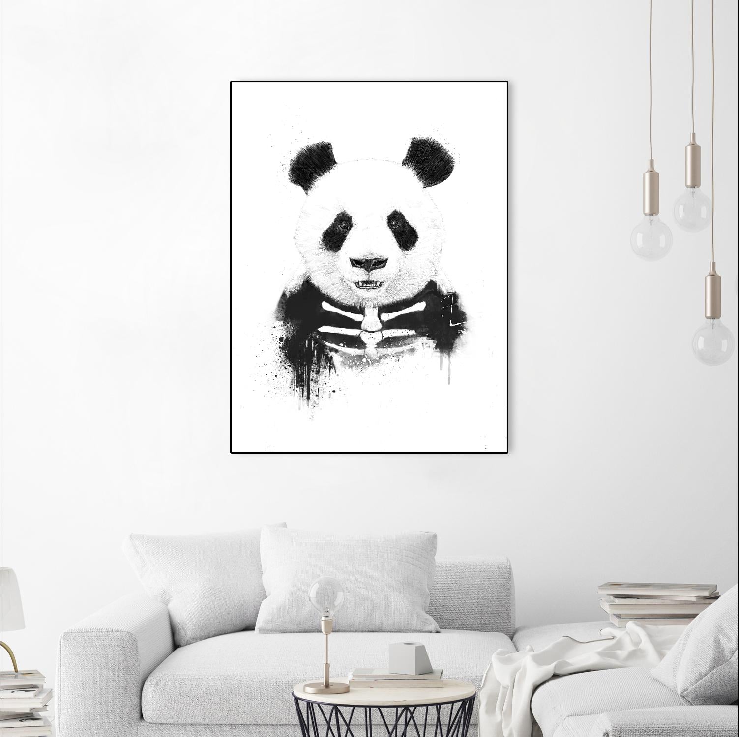 Zombie Panda by Balazs Solti on GIANT ART - white animals