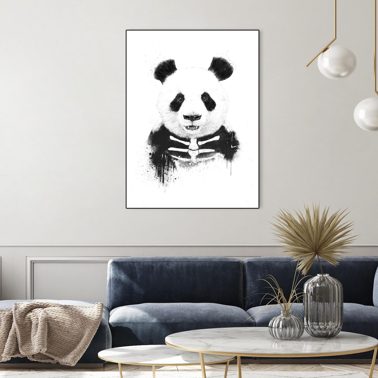 Zombie Panda by Balazs Solti on GIANT ART - white animals