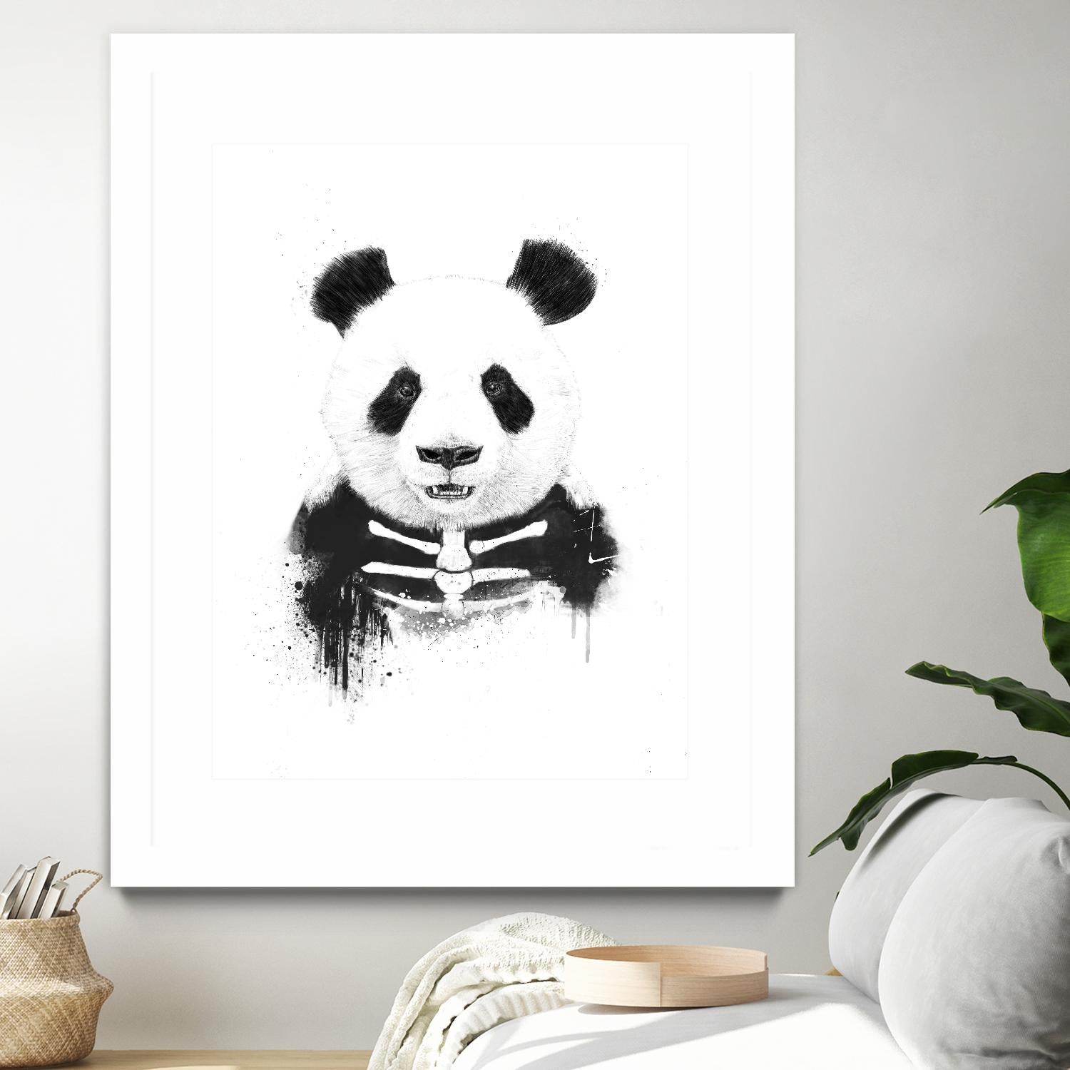 Zombie Panda by Balazs Solti on GIANT ART - white animals