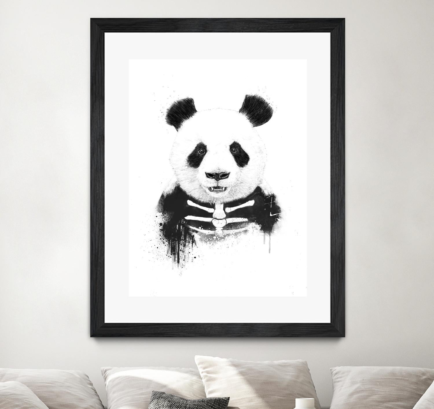 Zombie Panda by Balazs Solti on GIANT ART - white animals