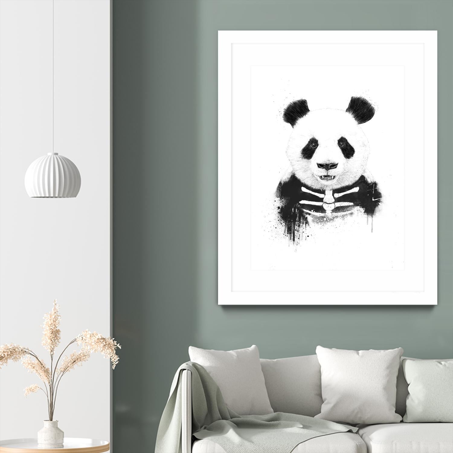 Zombie Panda by Balazs Solti on GIANT ART - white animals