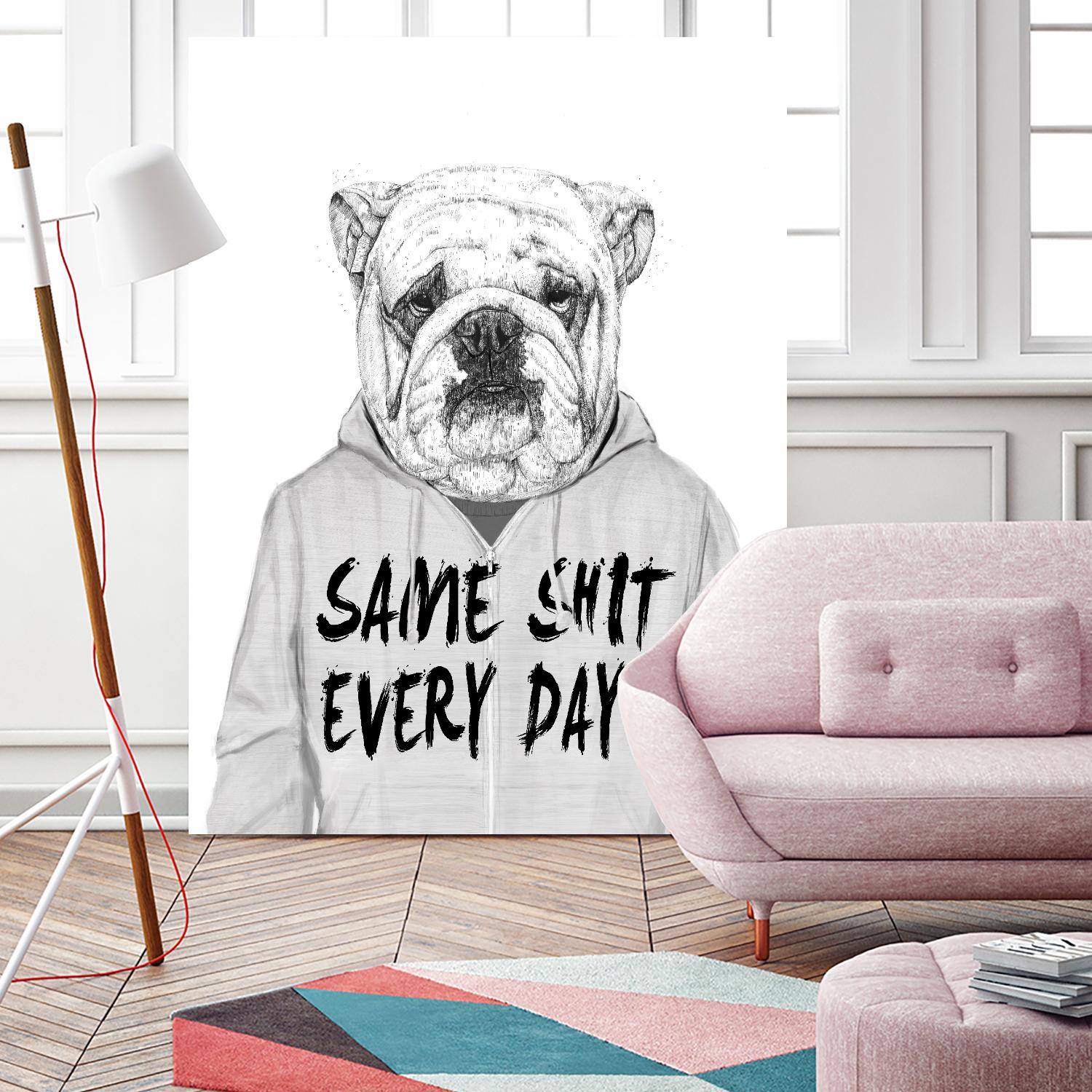 Same Shit Everyday by Balazs Solti on GIANT ART - multicolor urban/pop surrealism