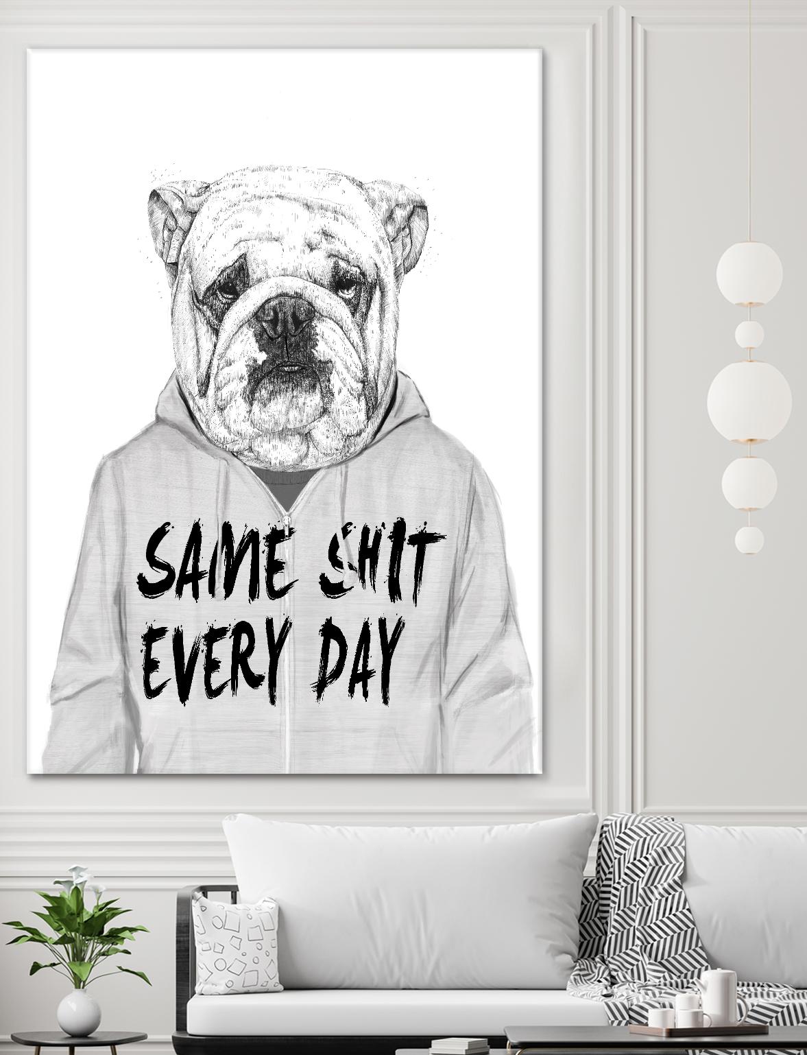 Same Shit Everyday by Balazs Solti on GIANT ART - multicolor urban/pop surrealism