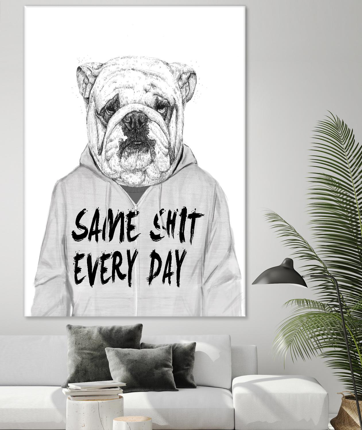 Same Shit Everyday by Balazs Solti on GIANT ART - multicolor urban/pop surrealism