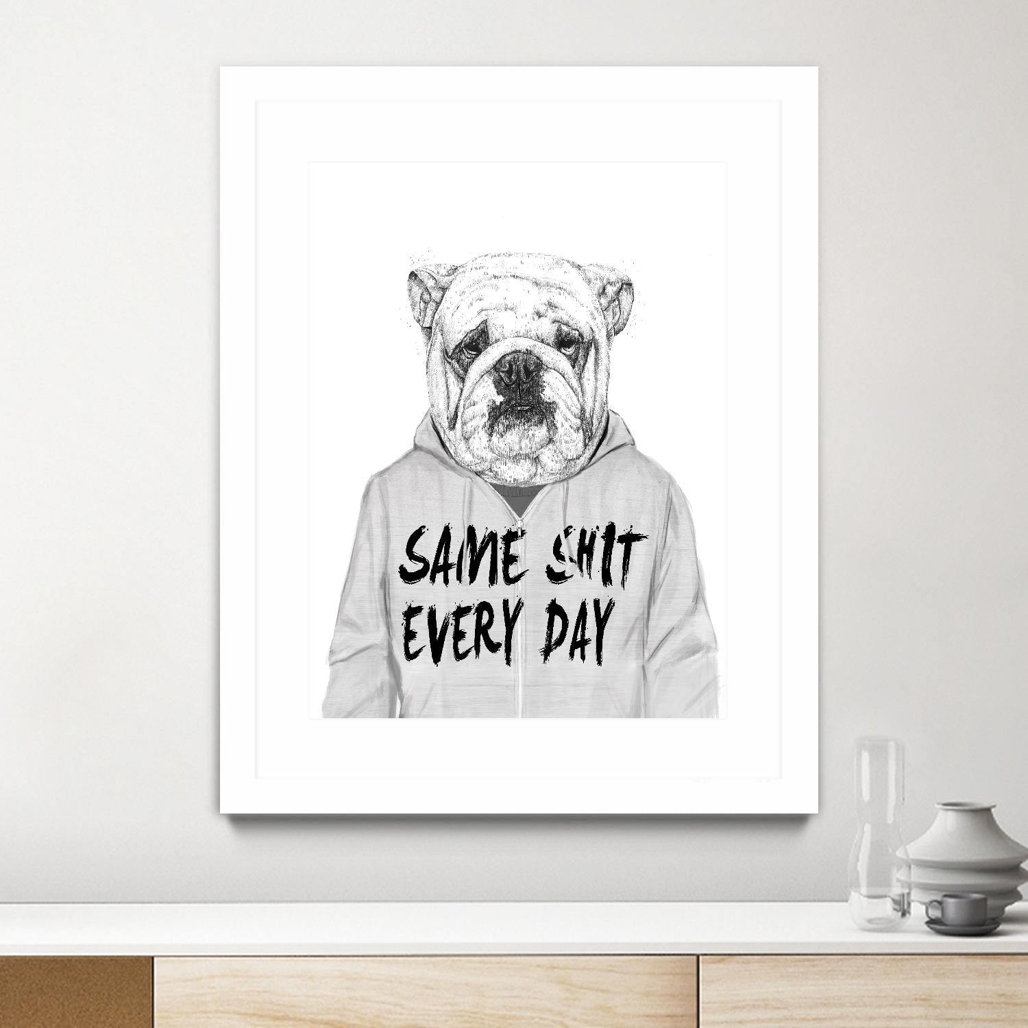Same Shit Everyday by Balazs Solti on GIANT ART - multicolor urban/pop surrealism