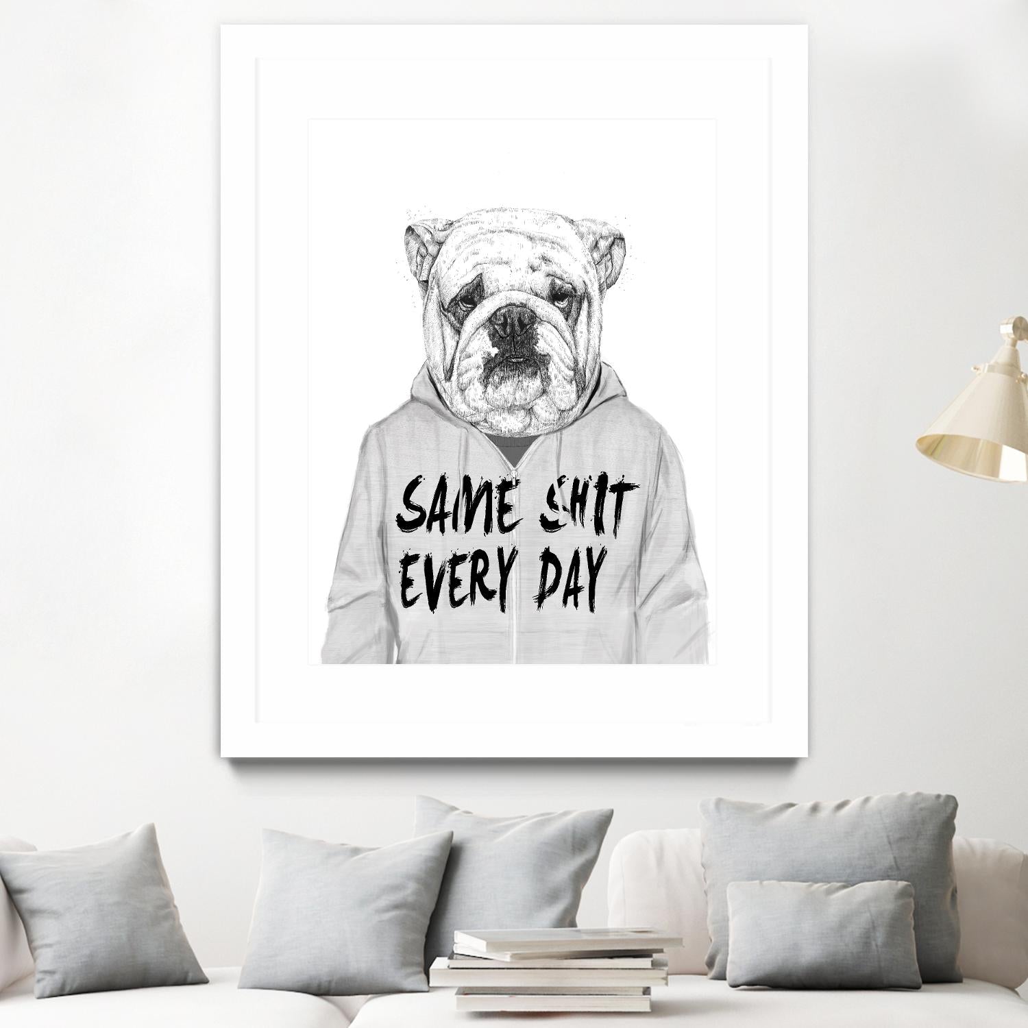 Same Shit Everyday by Balazs Solti on GIANT ART - multicolor urban/pop surrealism