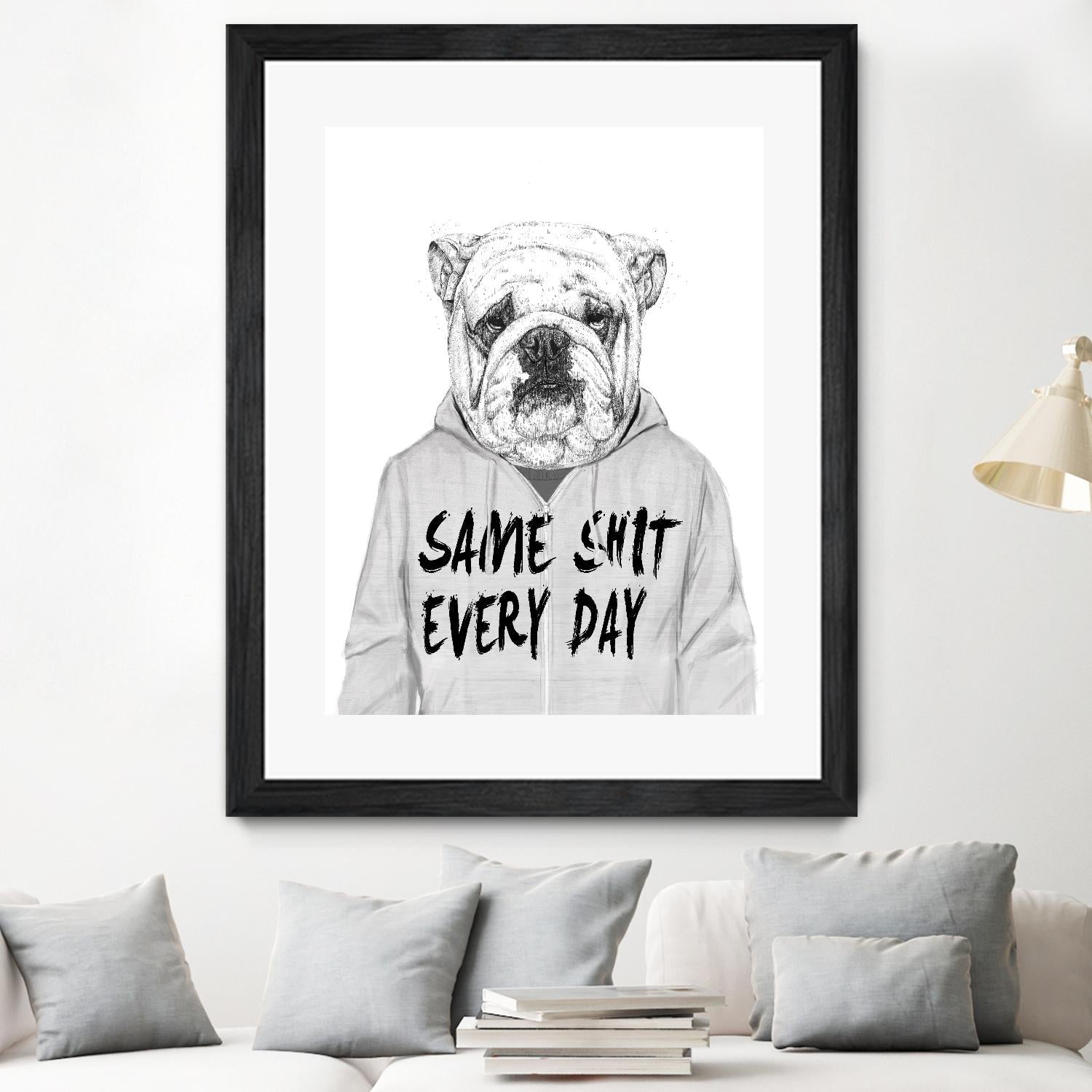 Same Shit Everyday by Balazs Solti on GIANT ART - multicolor urban/pop surrealism