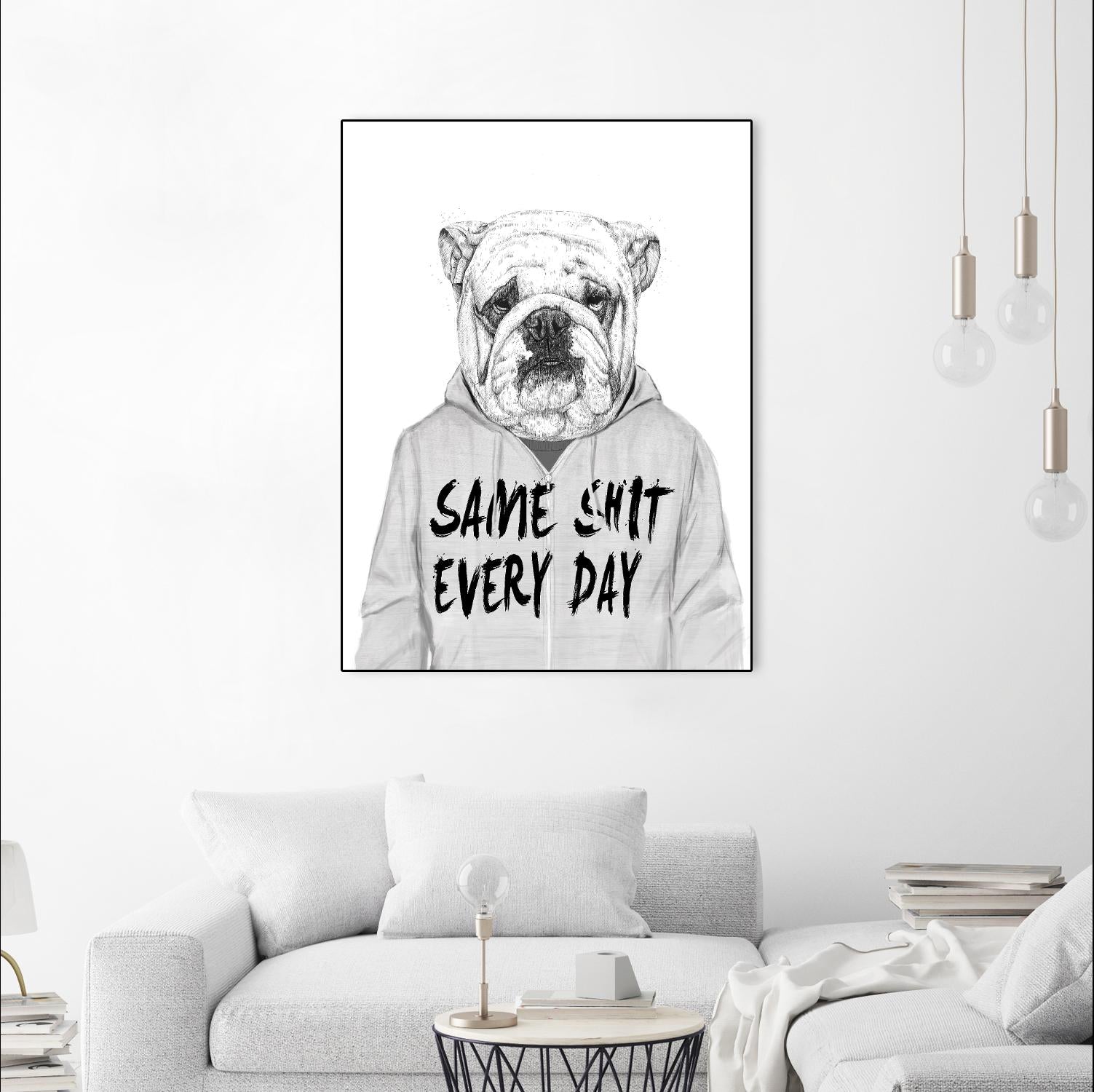 Same Shit Everyday by Balazs Solti on GIANT ART - multicolor urban/pop surrealism