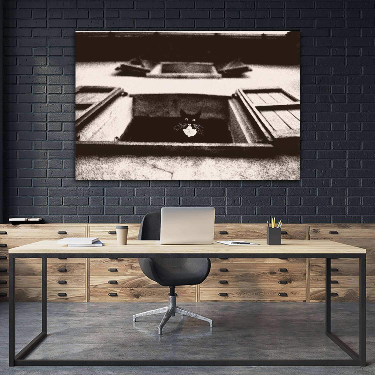 Dali the Cat by Lars Van de Goor on GIANT ART - beige animals