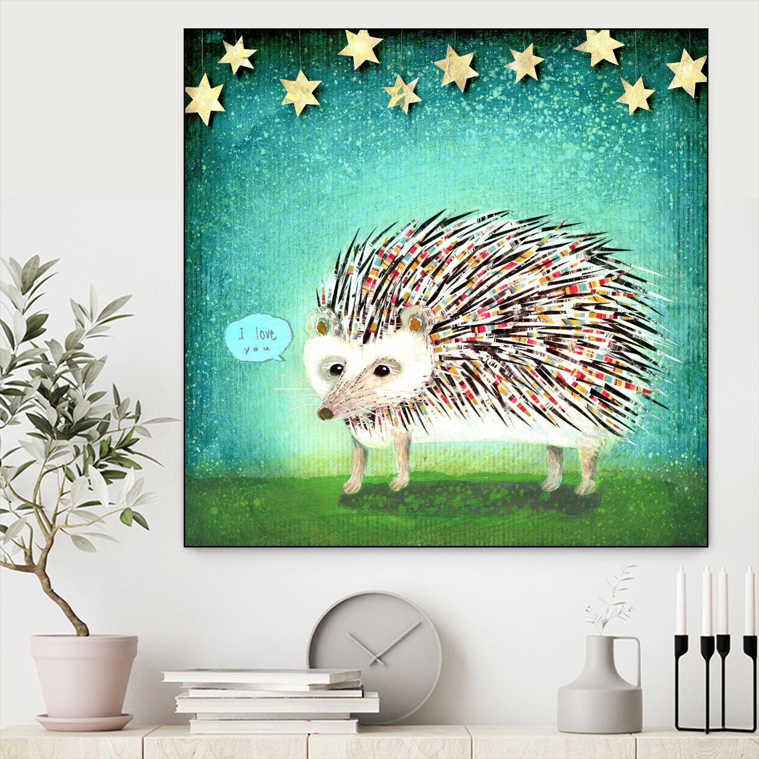 Porcupine for Thomas by Judy Verhoeven on GIANT ART - multicolor animals; contemporary