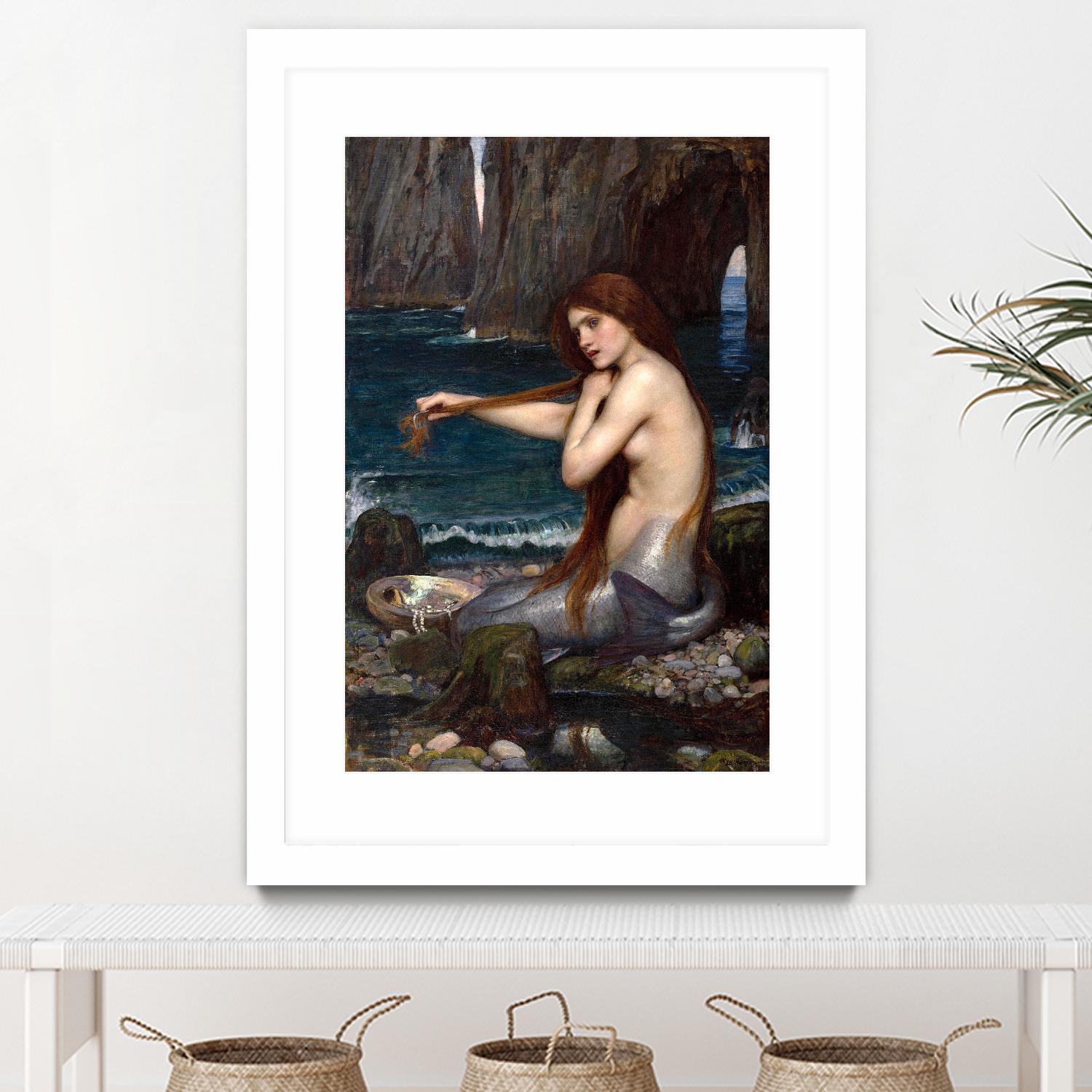 A Mermaid by John William Waterhouse on GIANT ART - multicolor museum; figurative