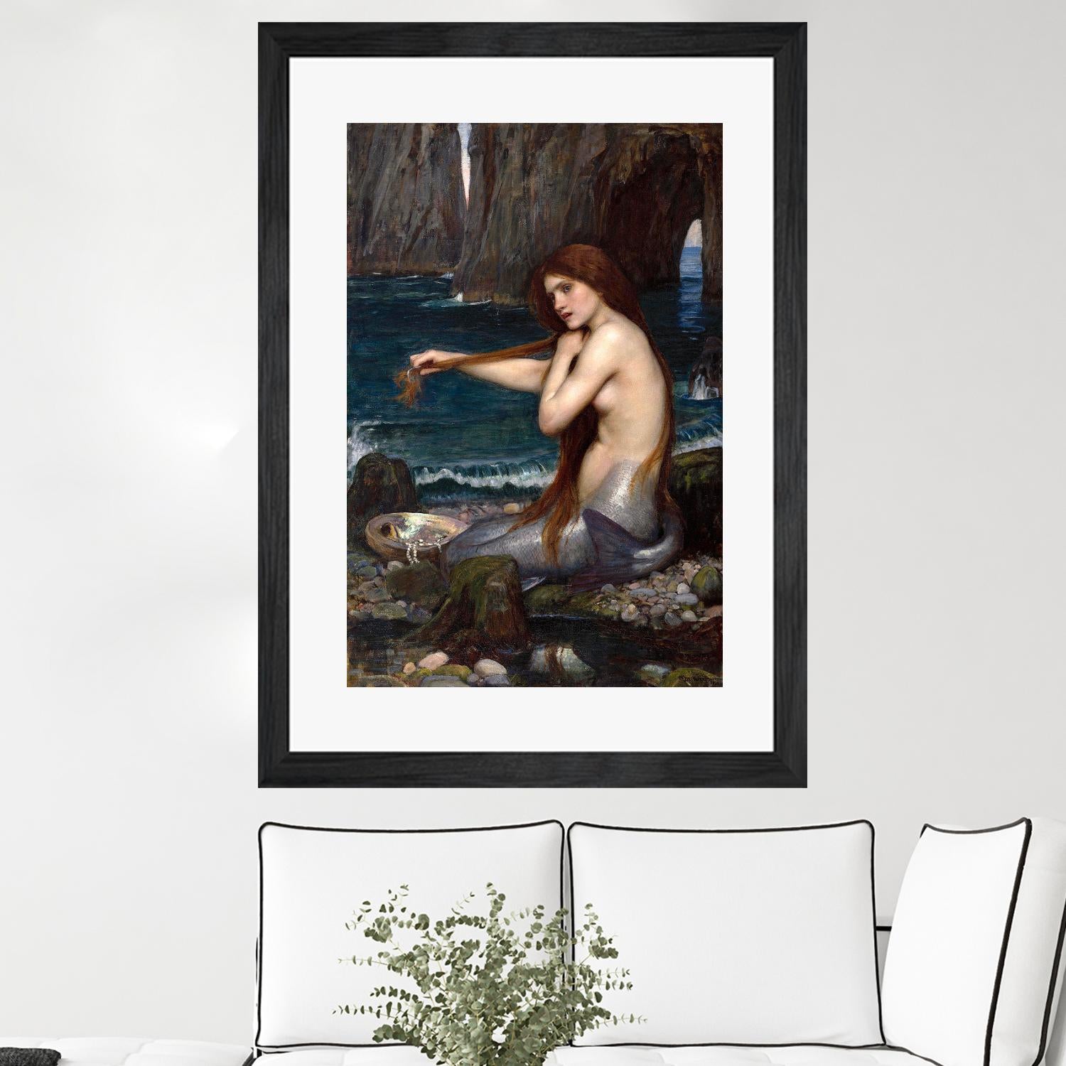 A Mermaid by John William Waterhouse on GIANT ART - multicolor museum; figurative