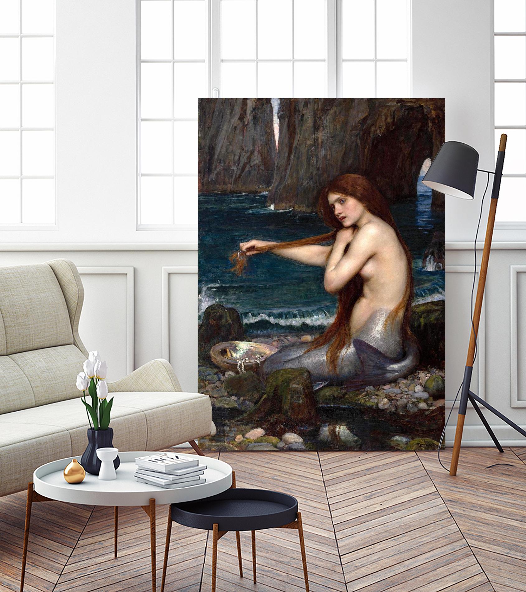 A Mermaid by John William Waterhouse on GIANT ART - multicolor museum; figurative
