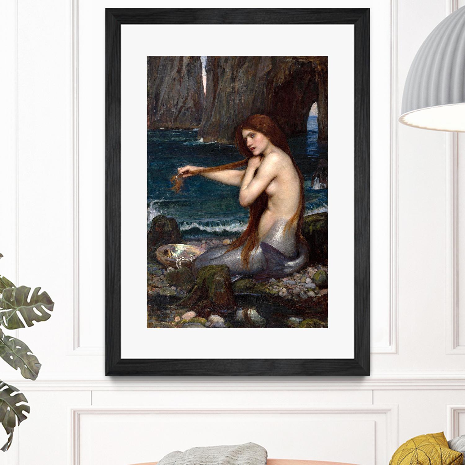 A Mermaid by John William Waterhouse on GIANT ART - multicolor museum; figurative