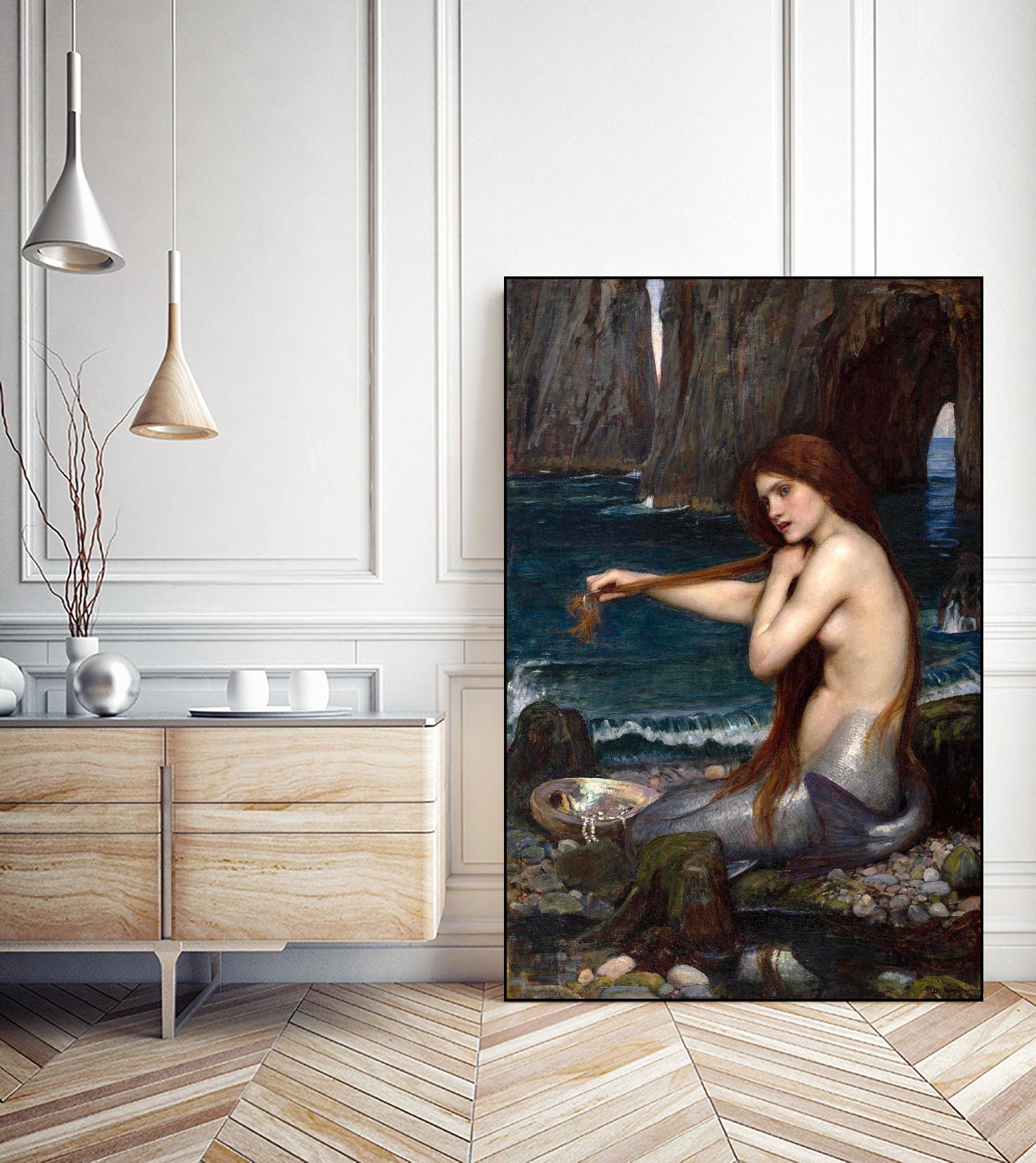 A Mermaid by John William Waterhouse on GIANT ART - multicolor museum; figurative