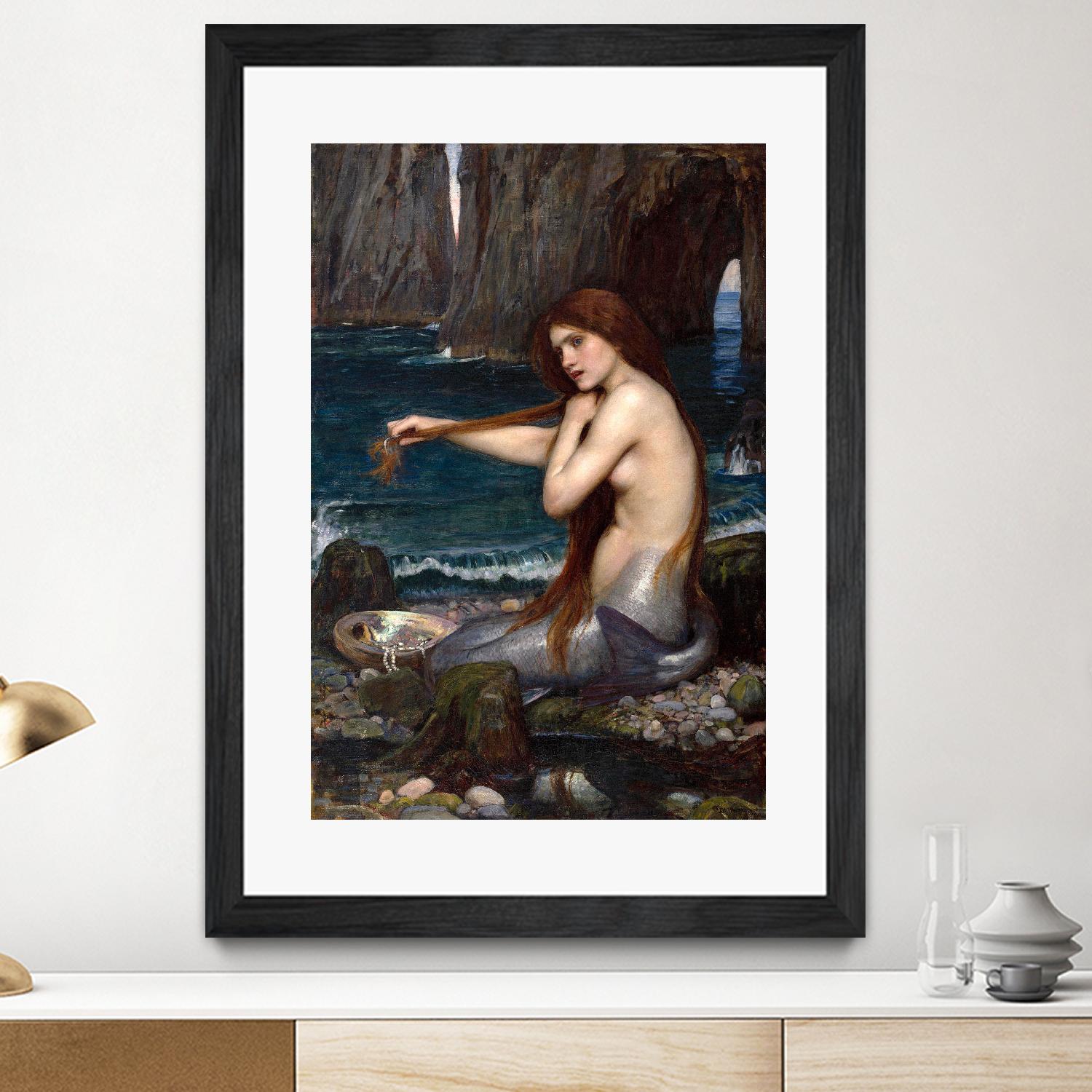 A Mermaid by John William Waterhouse on GIANT ART - multicolor museum; figurative