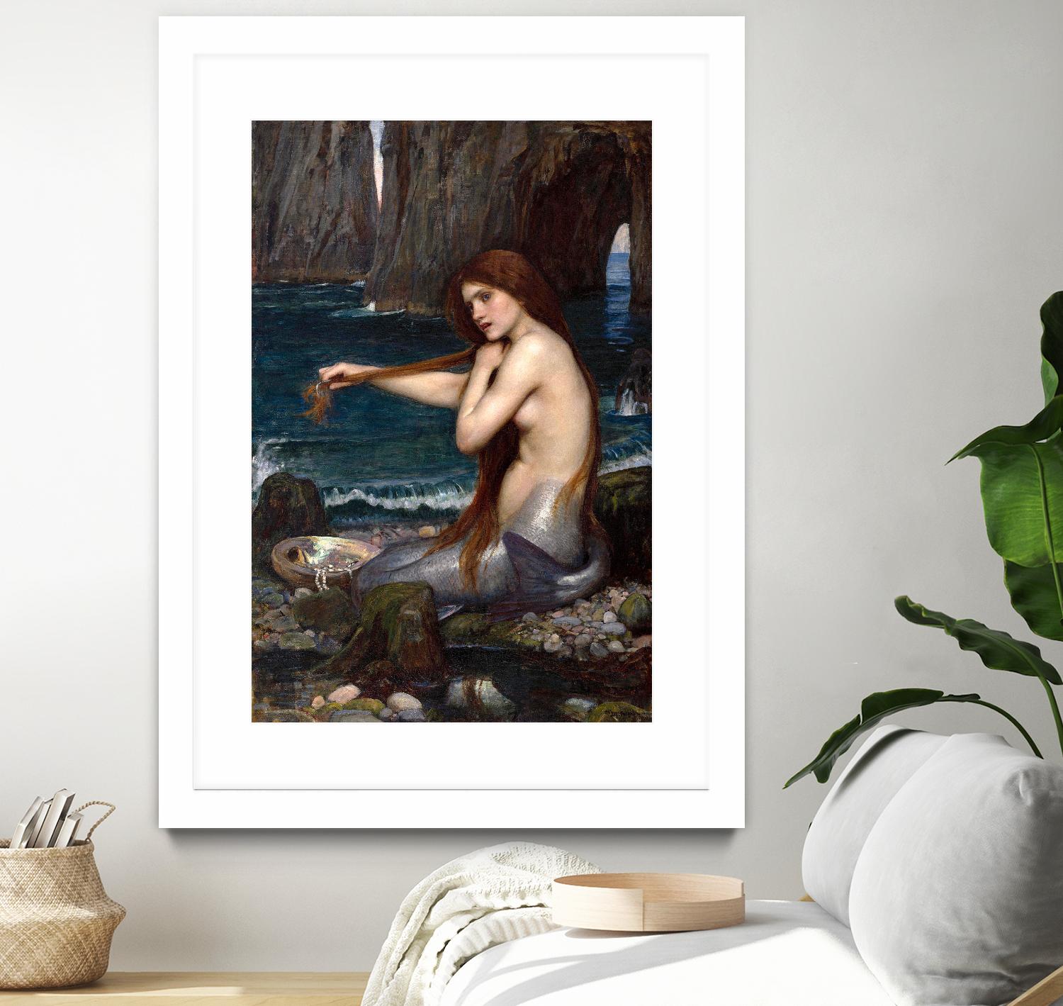 A Mermaid by John William Waterhouse on GIANT ART - multicolor museum; figurative