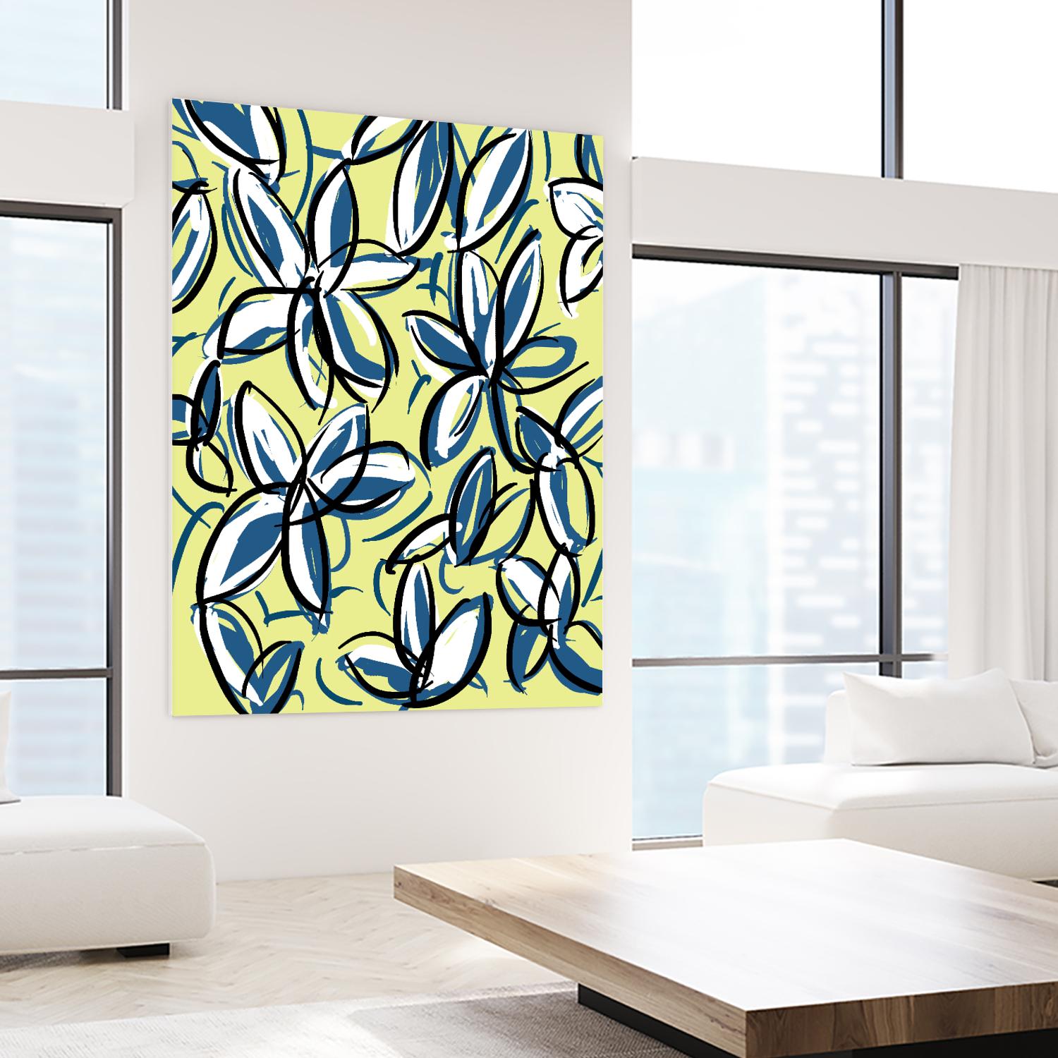 Wild Garden Three by Jan Weiss on GIANT ART - multicolor contemporary; floral/still life