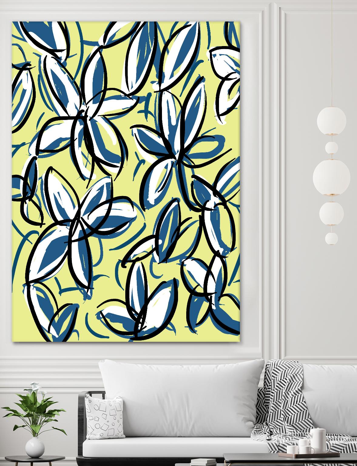 Wild Garden Three by Jan Weiss on GIANT ART - multicolor contemporary; floral/still life